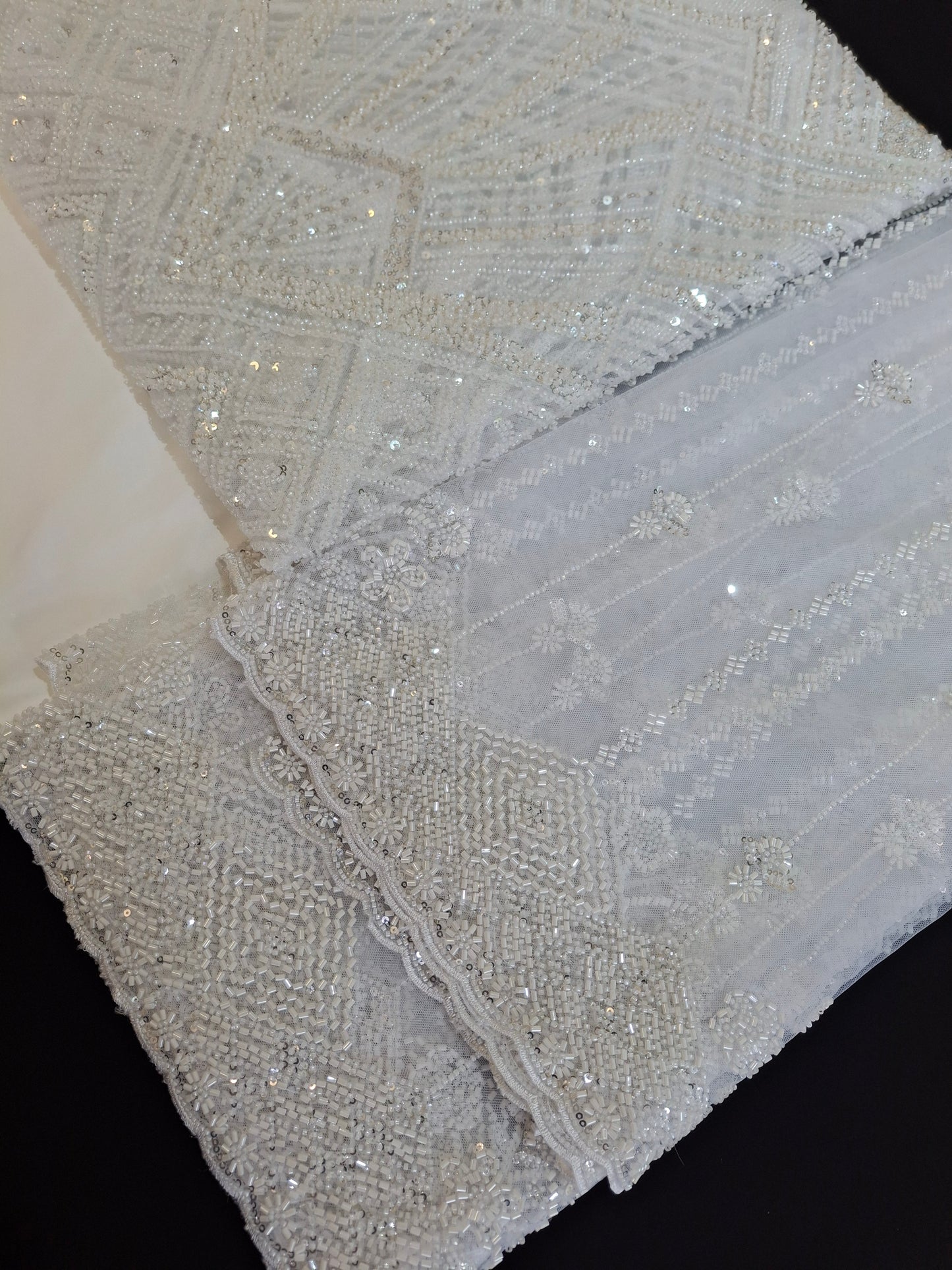 Cut Dana,Sequins,Heavy Embroidered Luxurious Net Fabric(4 piece suit set)