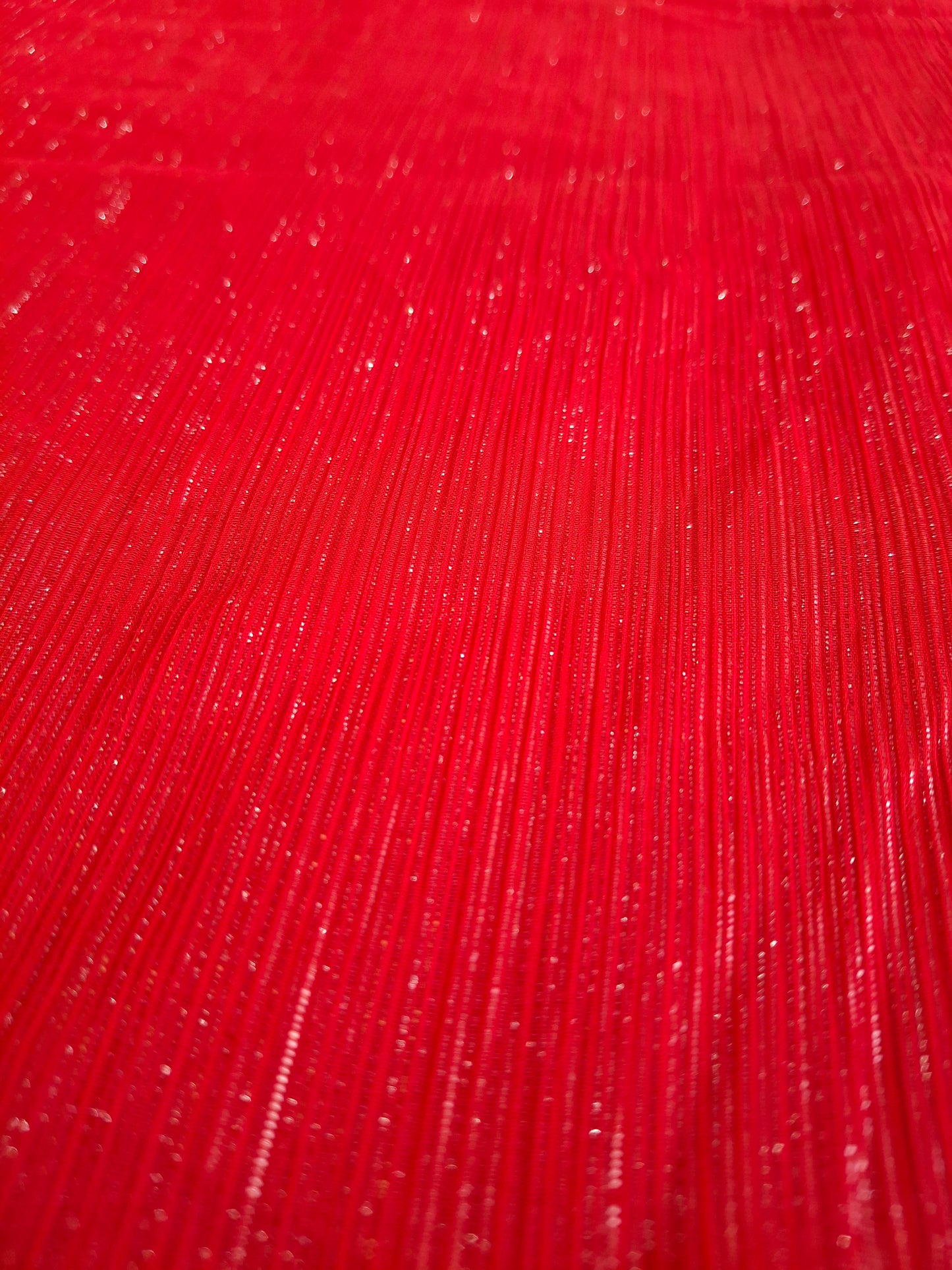 Red Shimmer Crinkle Fabric (sold by the meters)