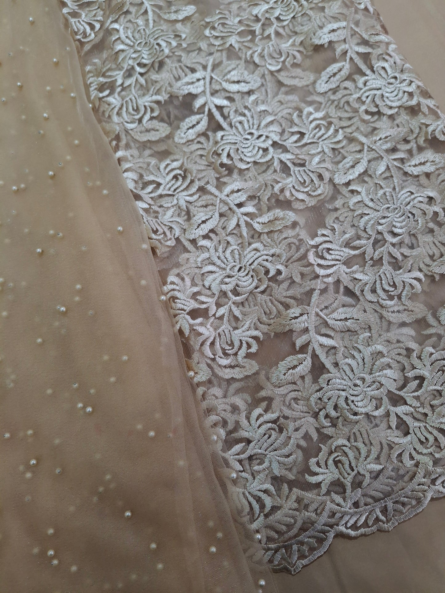 Net Lace Embroidered (4 piece suit set)