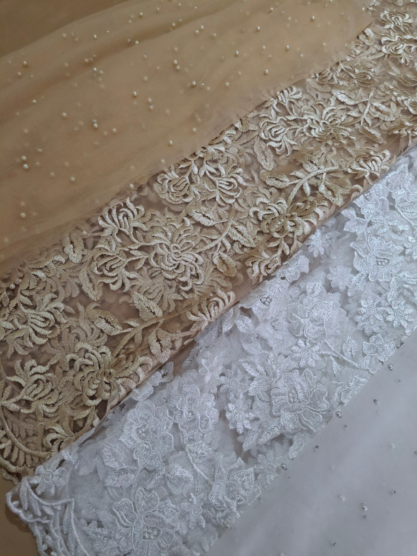 Net Lace Embroidered (4 piece suit set)