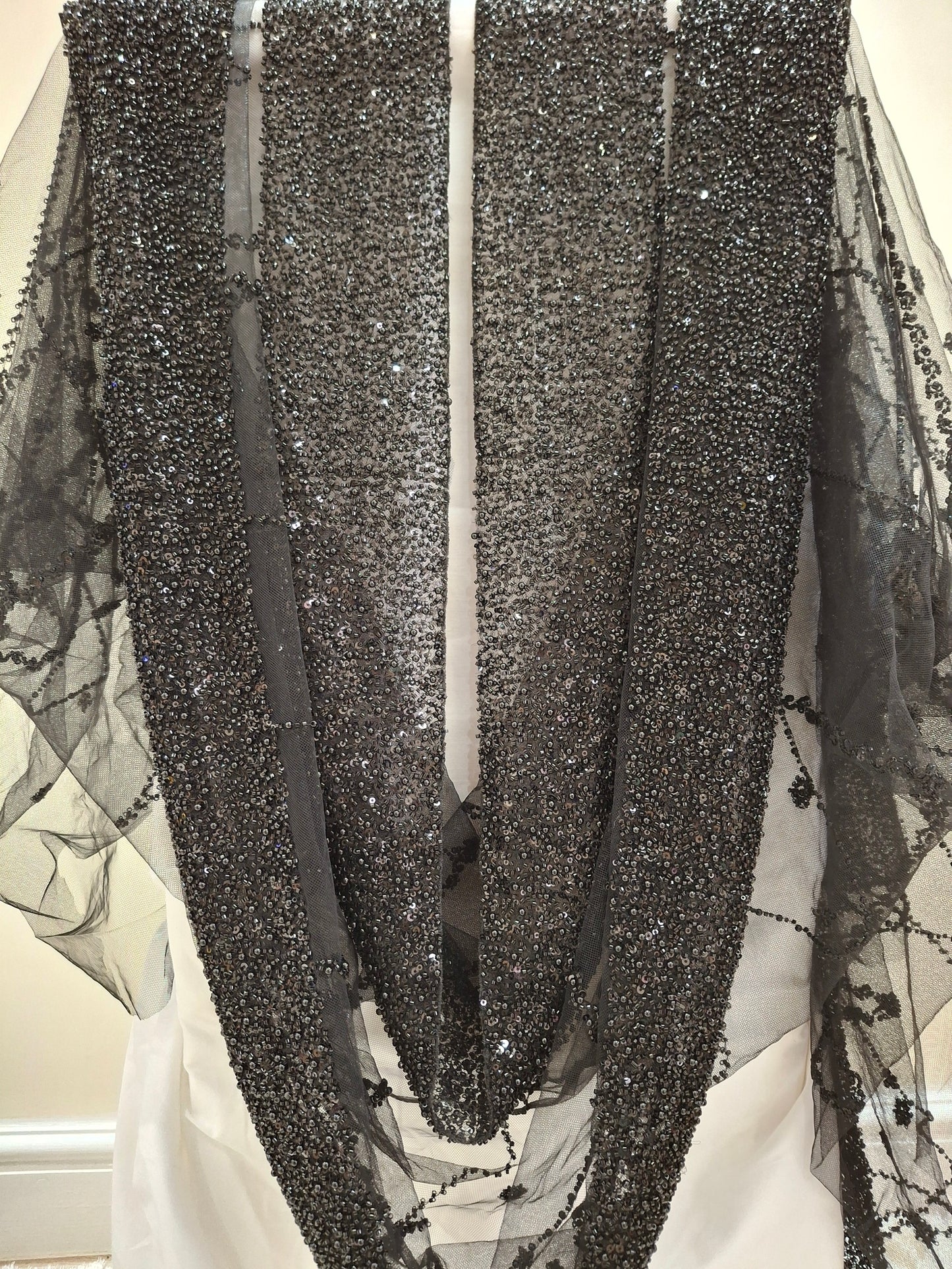 Cut Dana Heavy Diamond Embroidered Net(sold by the meters)
