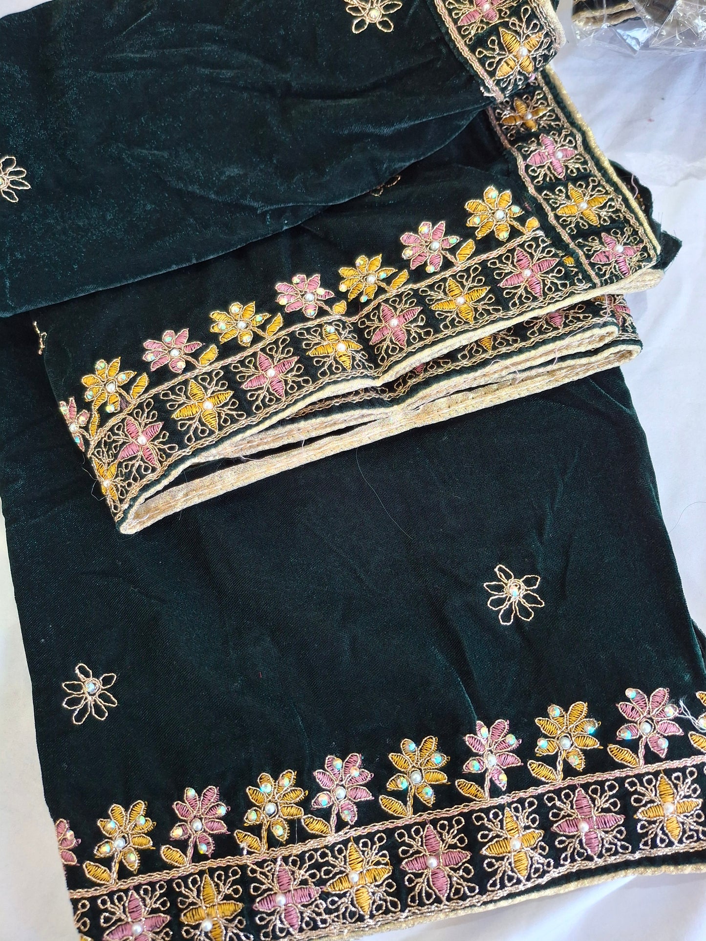 Micro Velvet Embroidered Shawls For Ladies Best Quality
