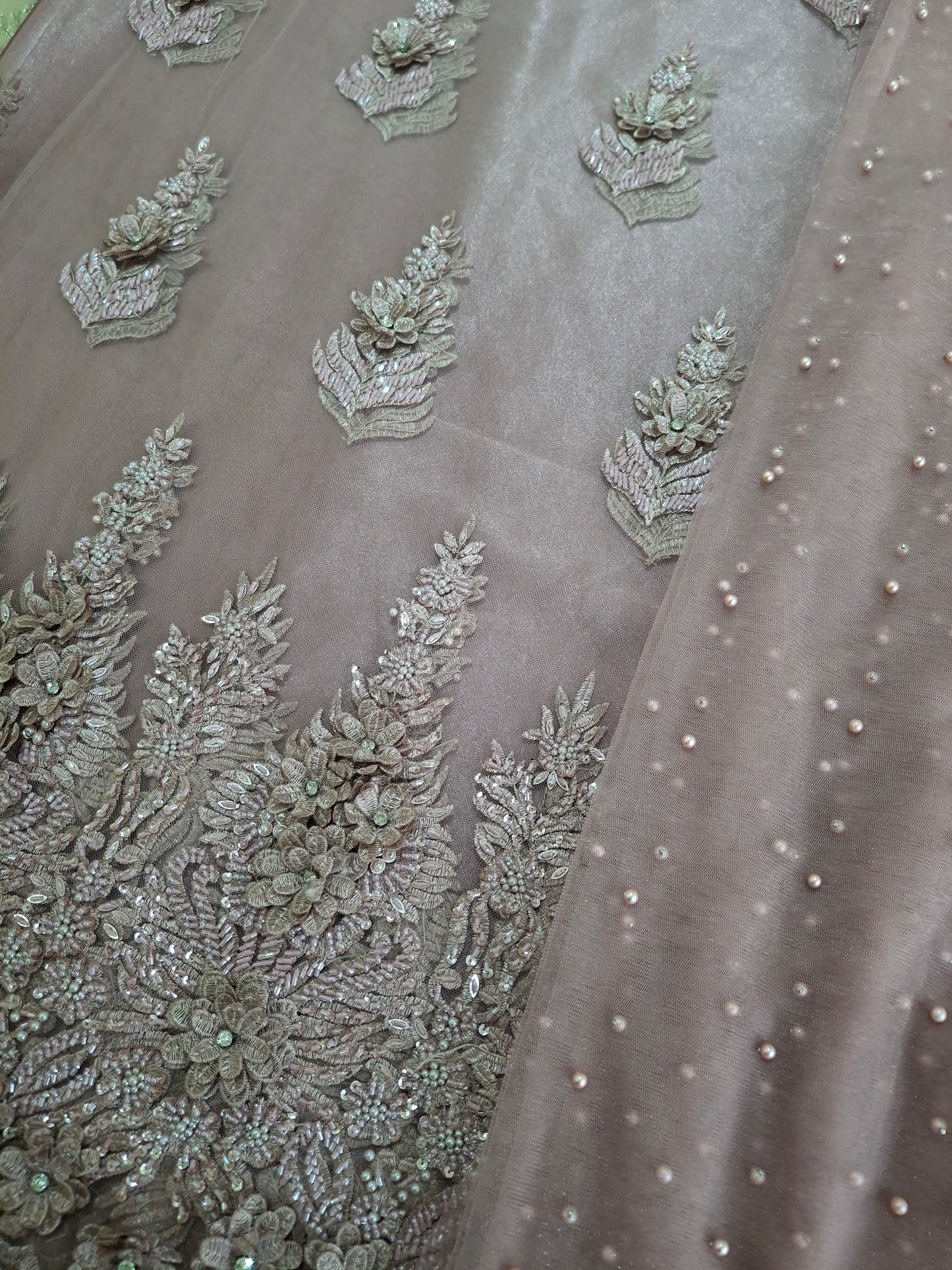 Cut Dana Heavy Embroidered Net,4 piece suit set