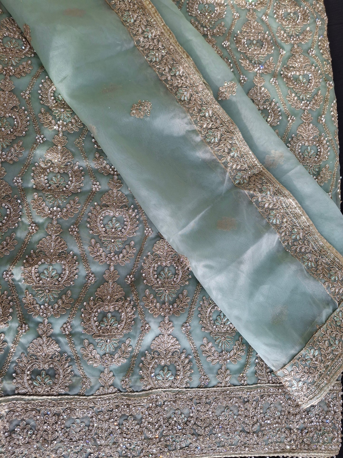 Embroidered Fancy Net,chiffon,4 piece suit set