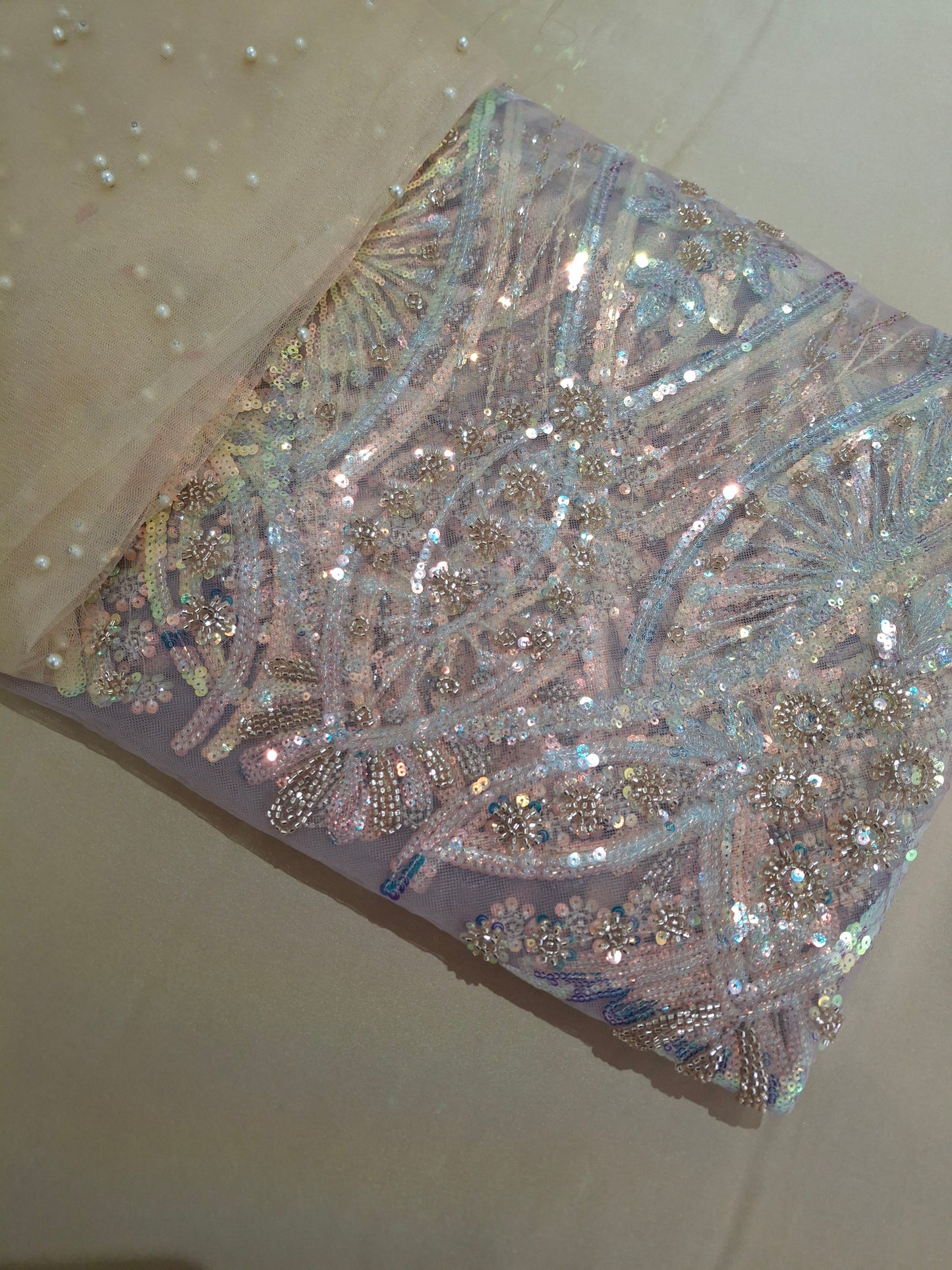 Cut Dana Luxury Heavy Embroidered Gold Net Unstitched 4 piece Full Suit