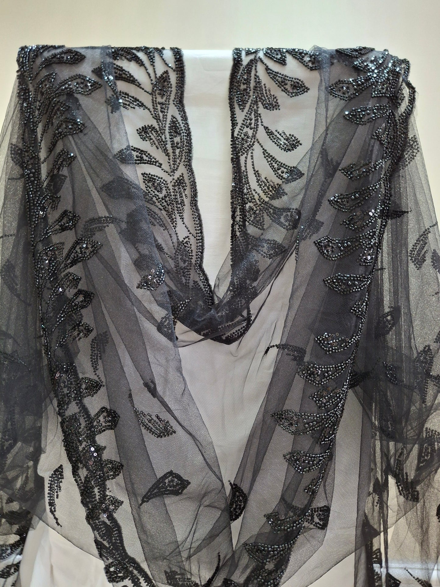 Cut Dana,Net Dupatta Heavy Embroidered Sequins (2.3 meters)