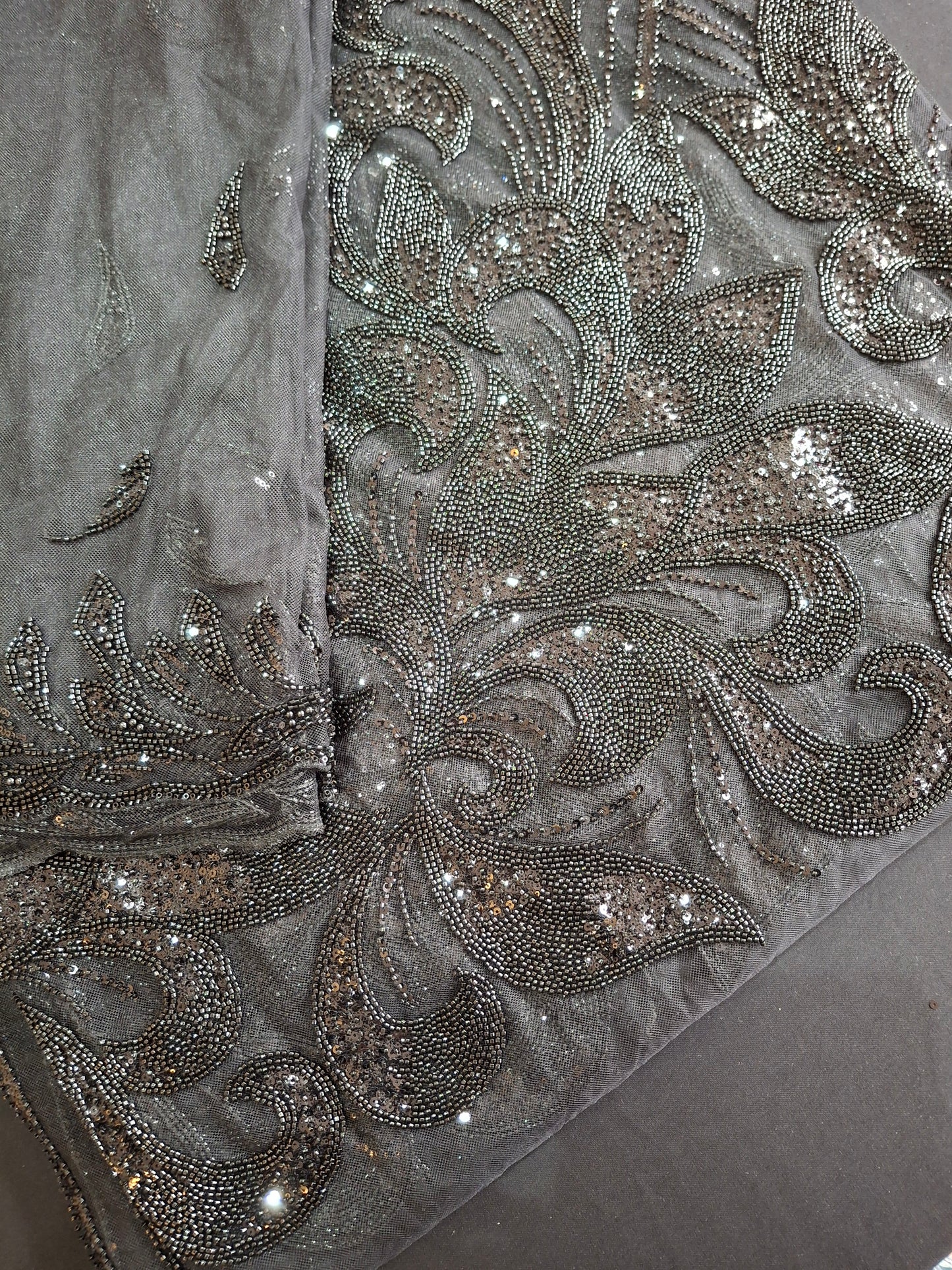 Cut Dana Luxury Heavy Embroidered Gold Net Unstitched 4 piece Full Suit
