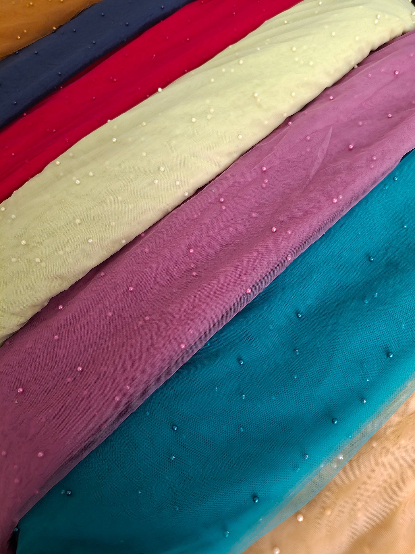 Pearl Net Dupatta Multiple Colour(2.30meters length)