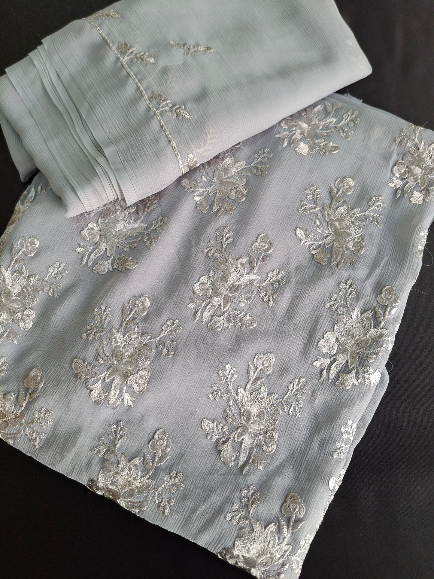 Embroidered Chiffon Fabrics Best Quality 4 Piece Suit Set