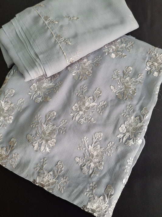 Embroidered Chiffon Fabrics Best Quality 4 Piece Suit Set