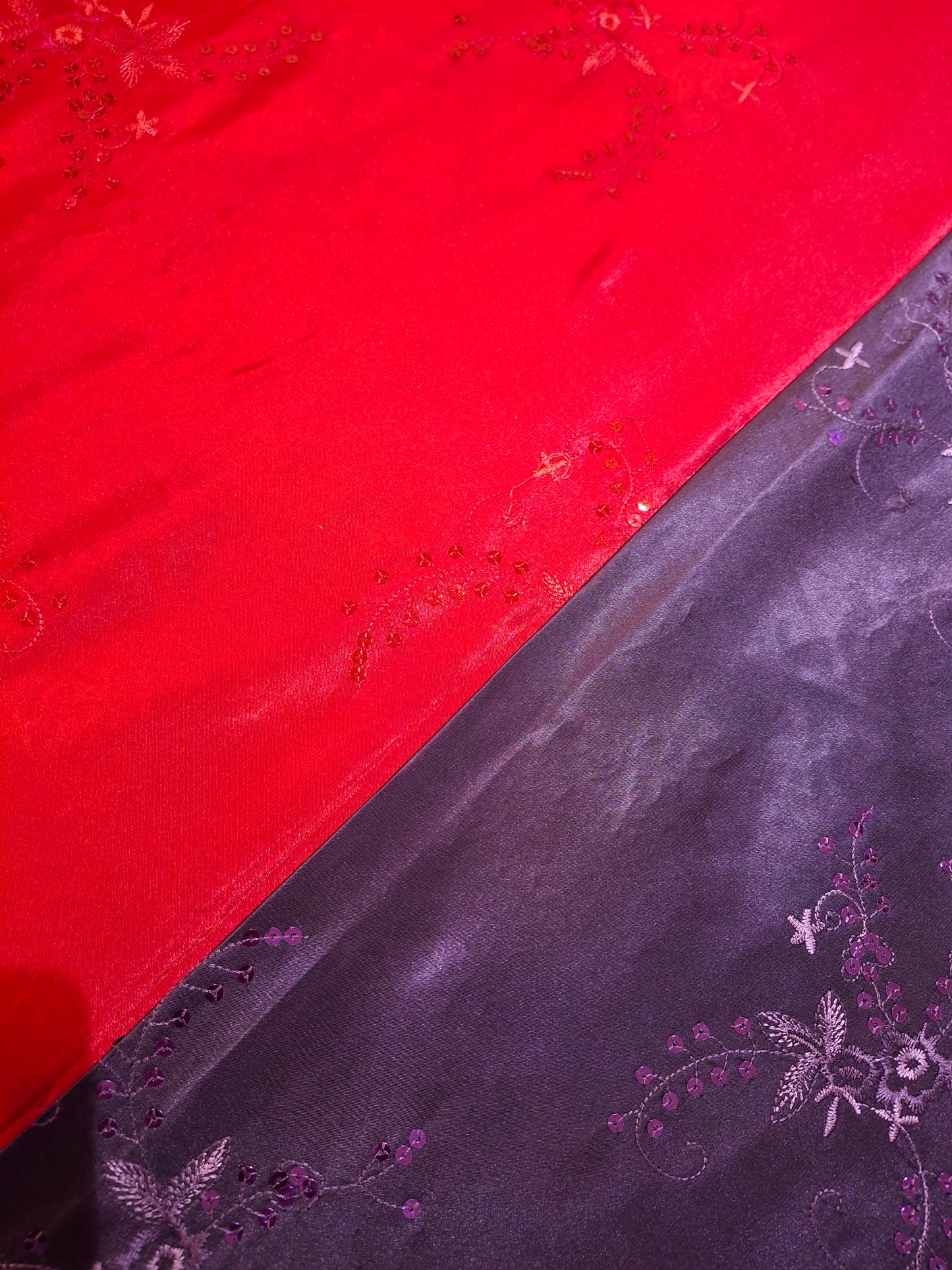 Sequins Embroidered Silk High Quality(4 meters)60"width