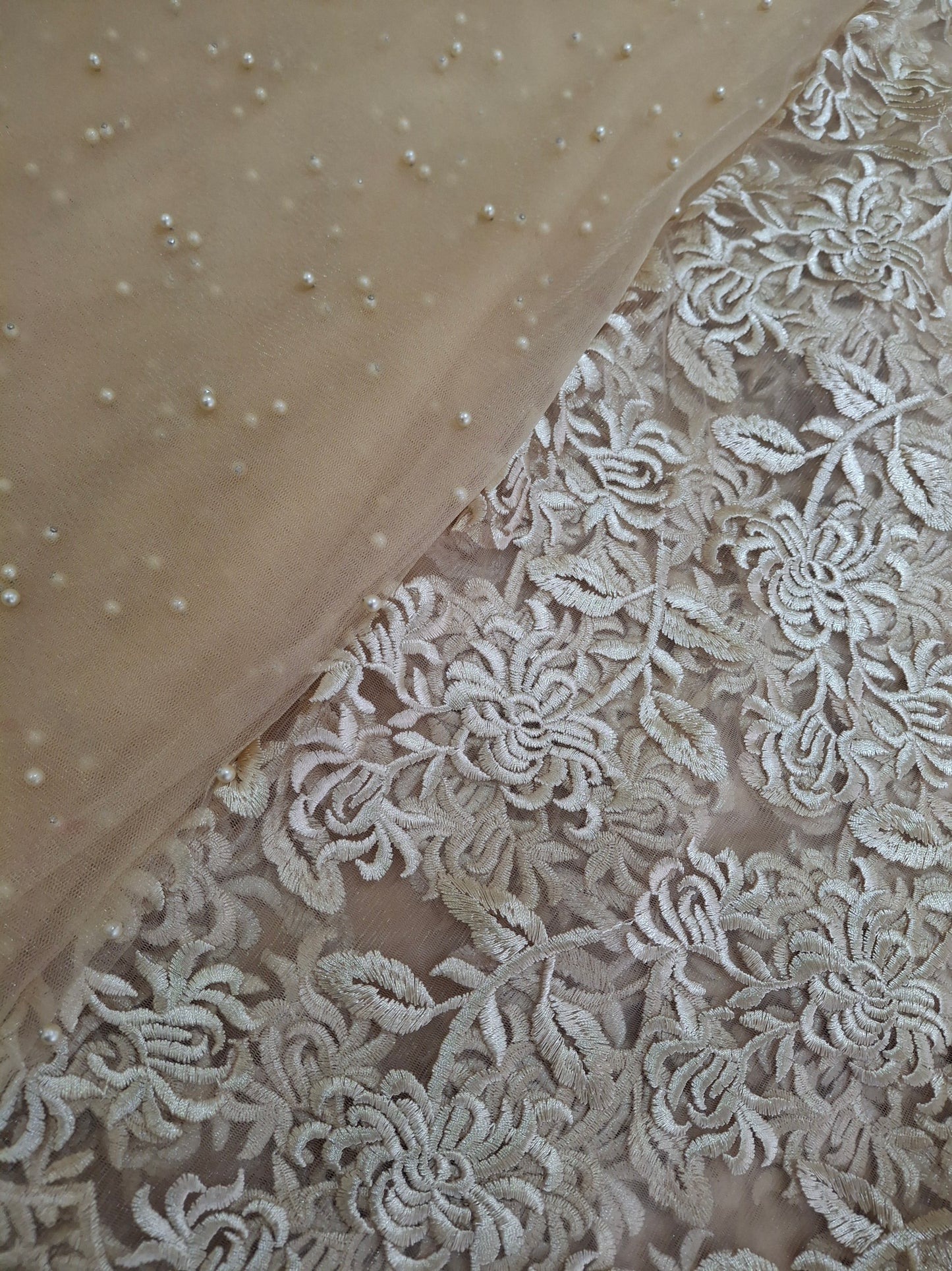 Net Lace Embroidered (4 piece suit set)