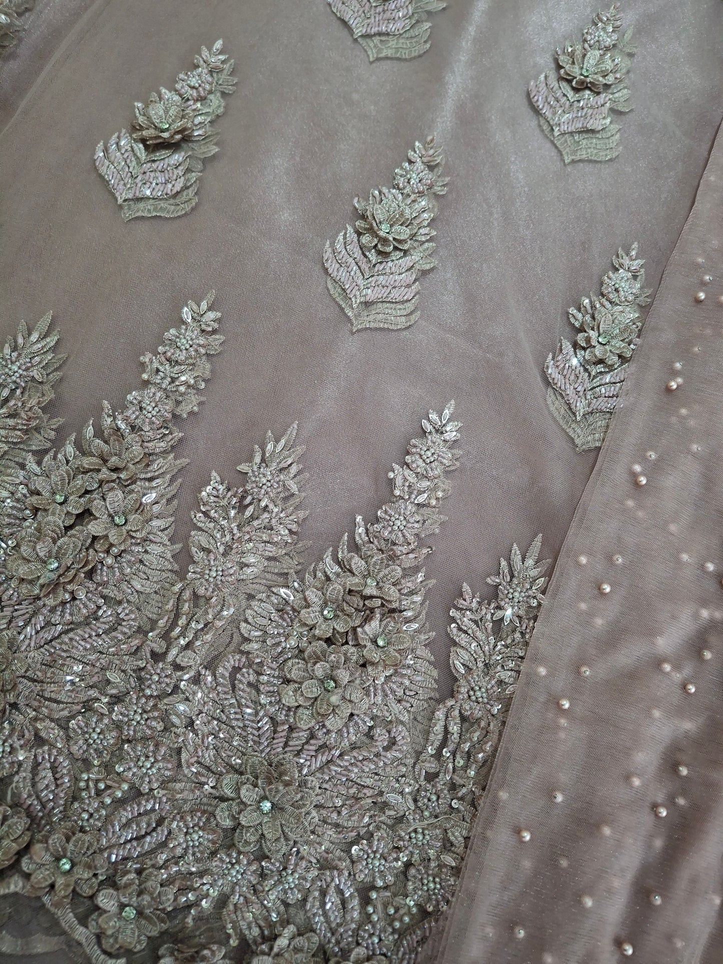 Cut Dana Heavy Embroidered Net,4 piece suit set