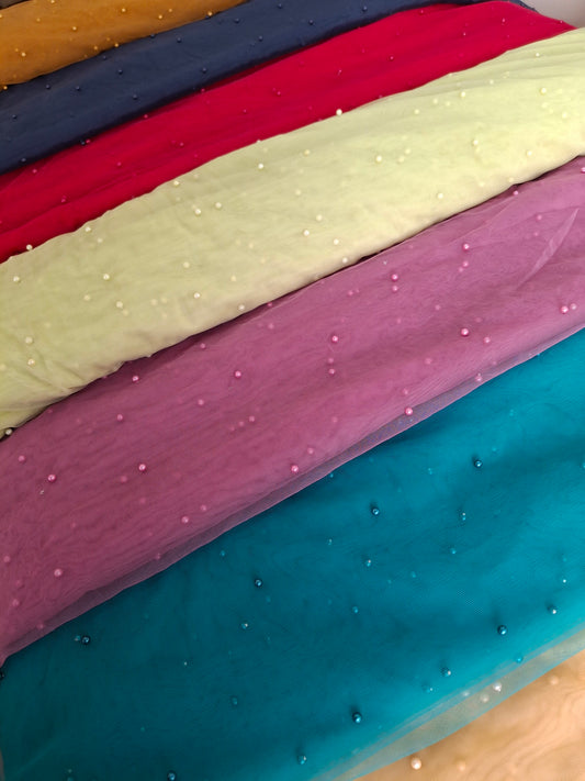 Pearl Net Dupatta Multiple Colour(2.30meters length)