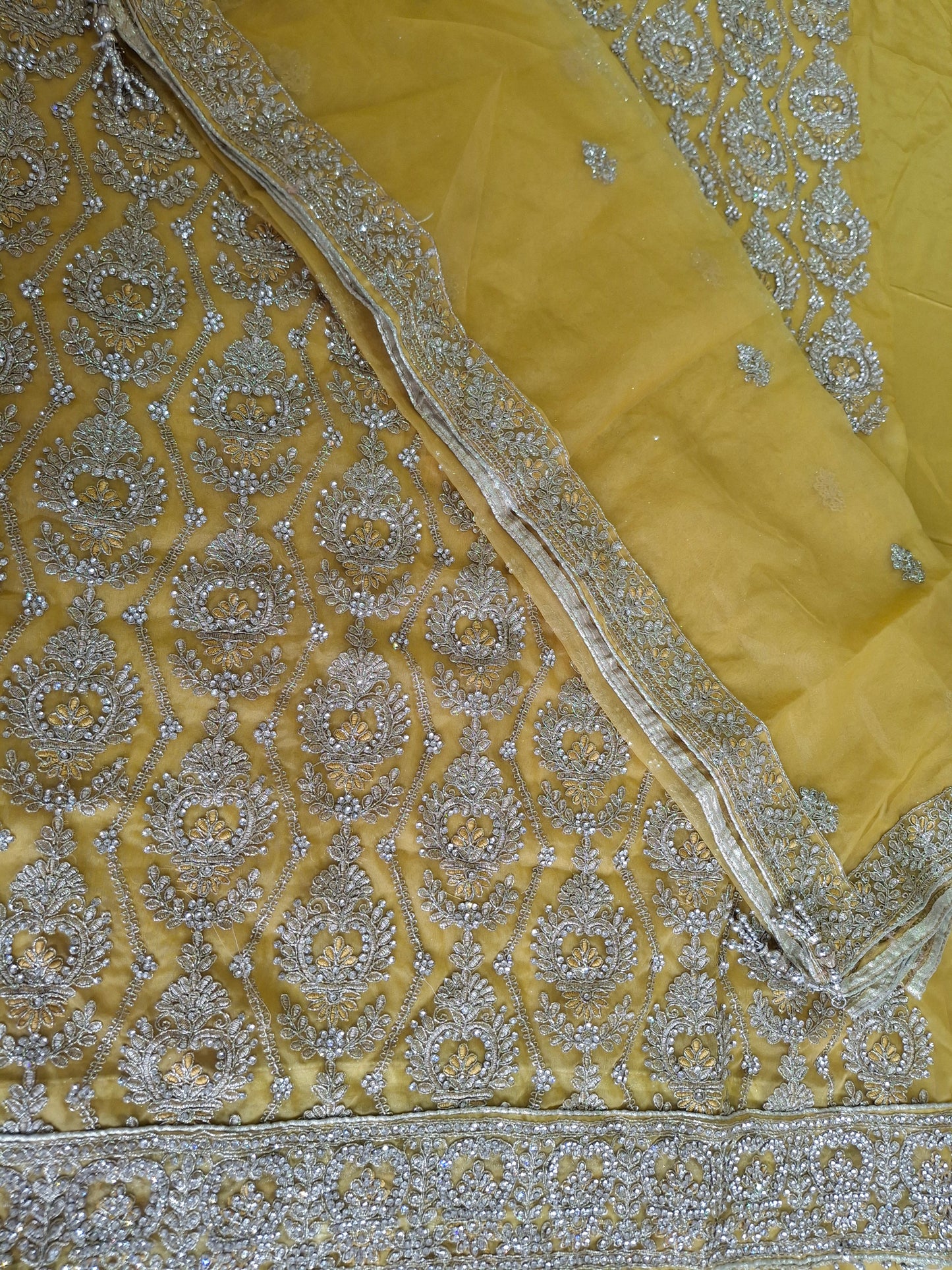 Fancy Embroidered Net Lace lightweight fabrics,4 piece suit set