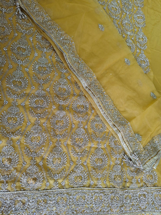 Fancy Embroidered Net Lace lightweight fabrics,4 piece suit set