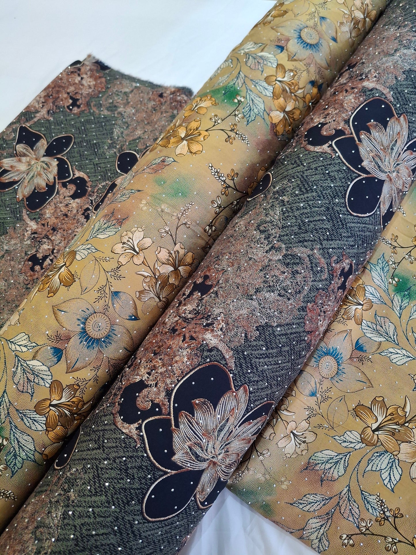 Printed Twill Viscose Marina Top Quality 60"width,4 meters