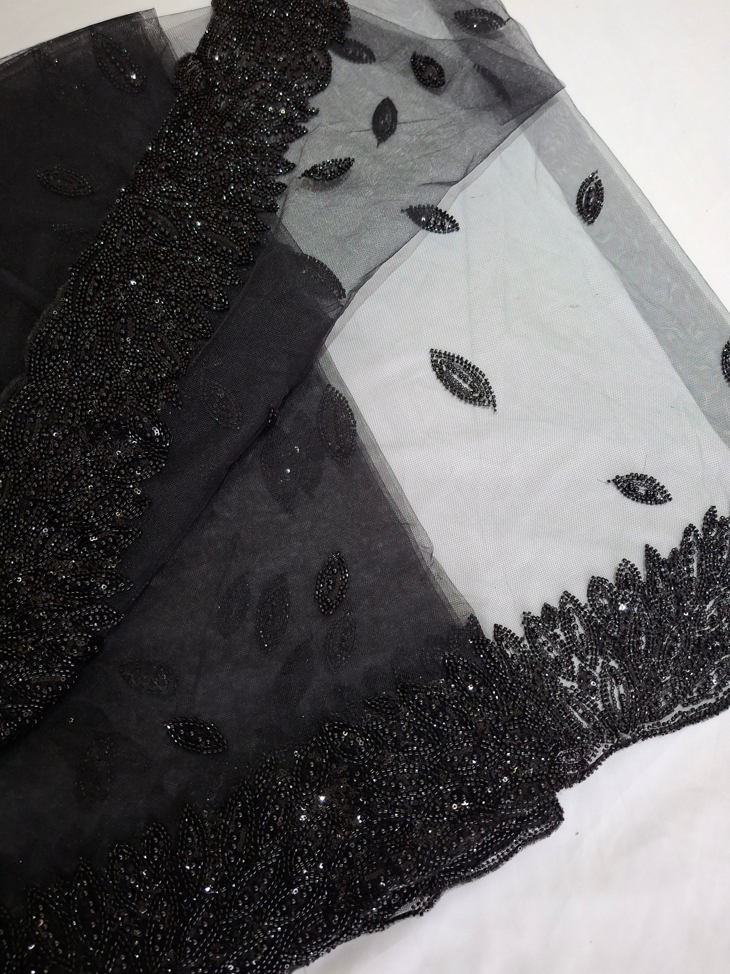 Luxurious ,Cut Dana Work,Net Dupatta Heavy Embroidered Sequins (2.3 meters)