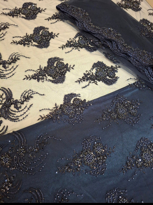 Luxurious Embroidered Net ,CutDanaWork(full suit set 4 piece)
