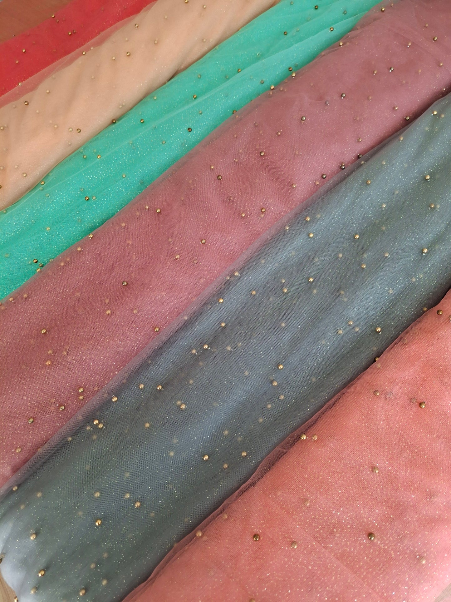 Sparkly Pearl Net dupattas(2.30 meters)