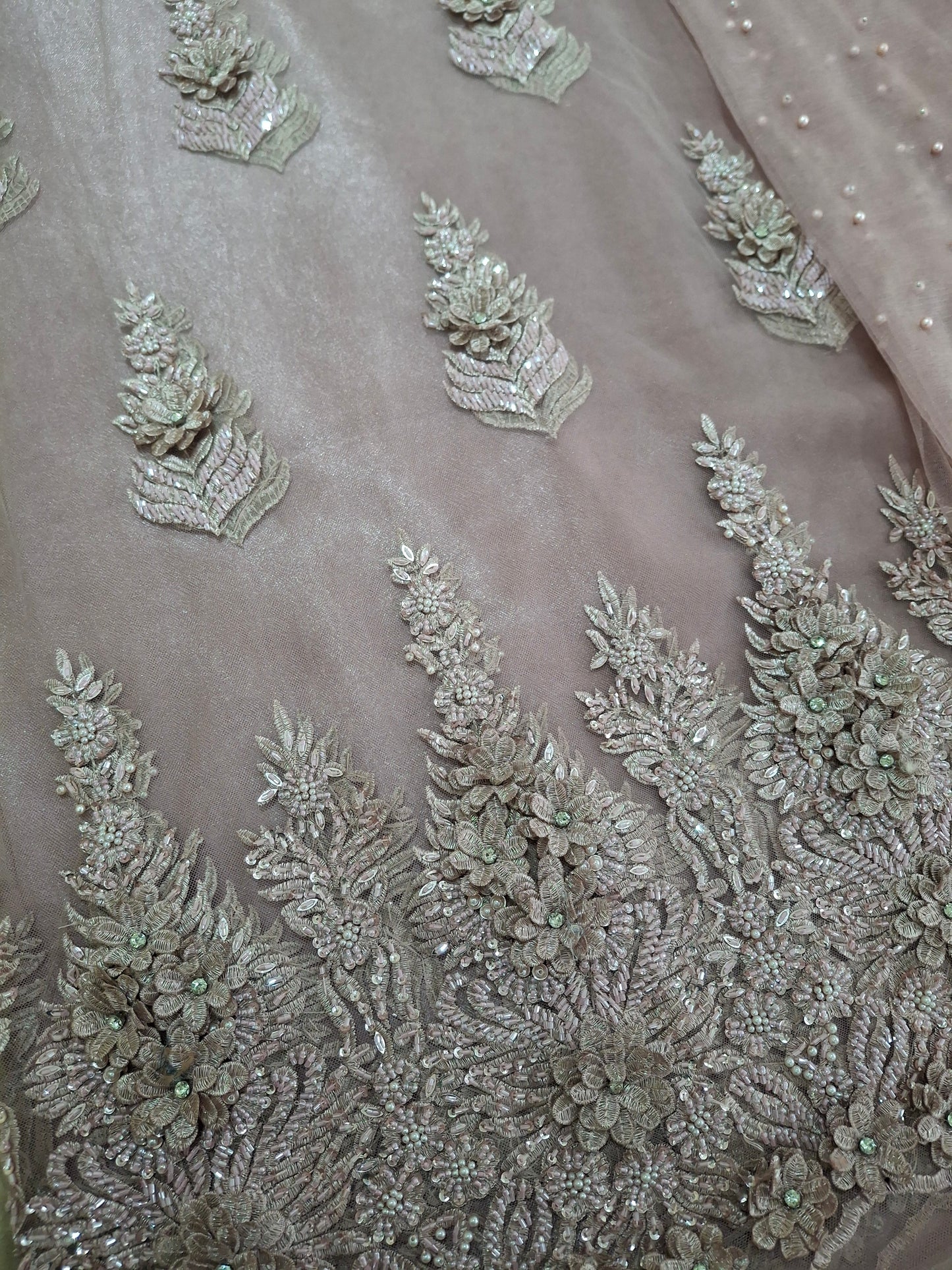 Cut Dana Heavy Embroidered Net,4 piece suit set