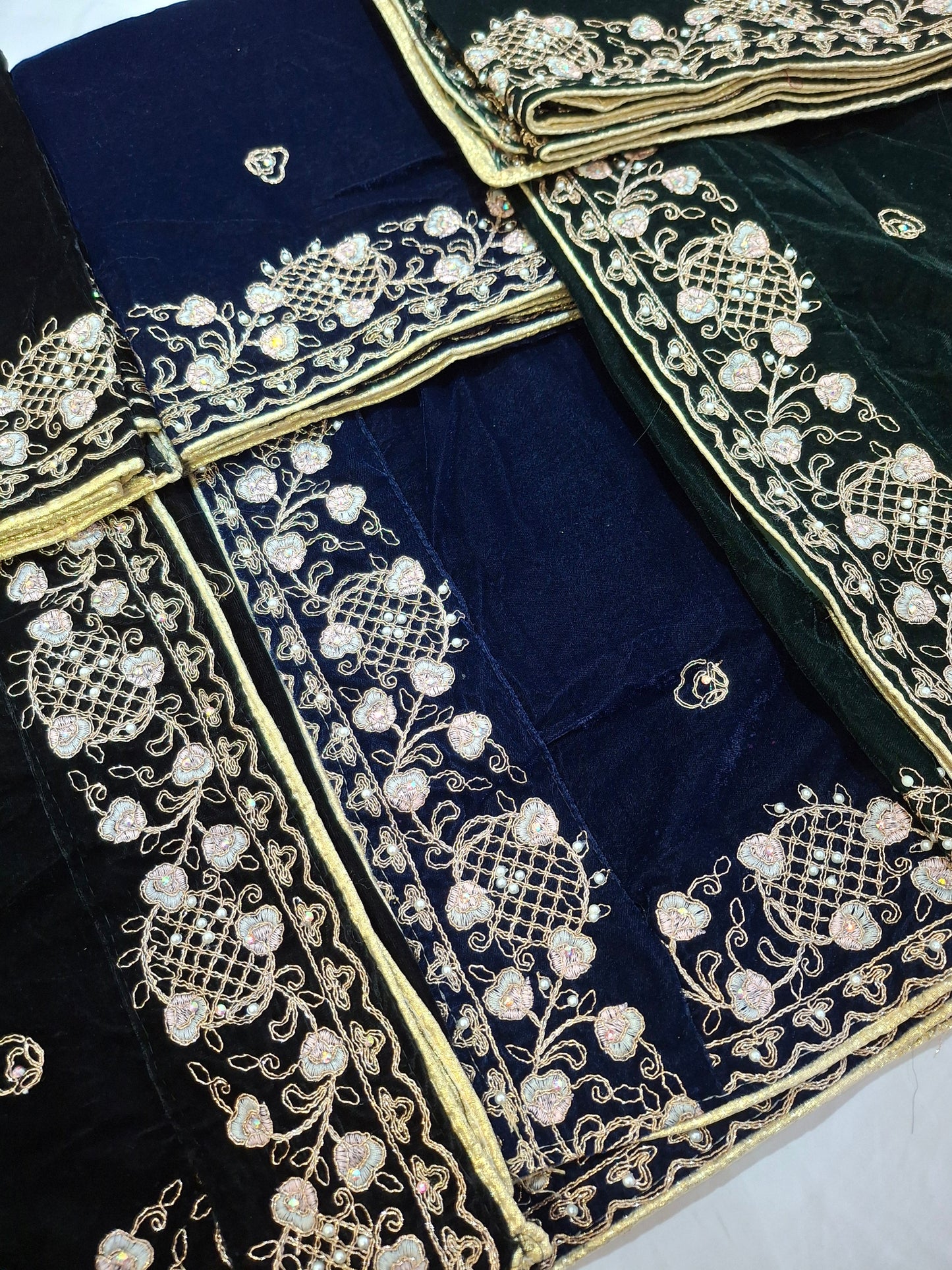 Micro Velvet Embroidered Shawls For Ladies Best Quality