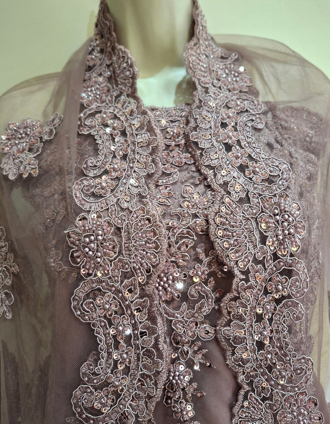 Luxurious Embroidered Navy Blue Net(Full suit set 4 piece)