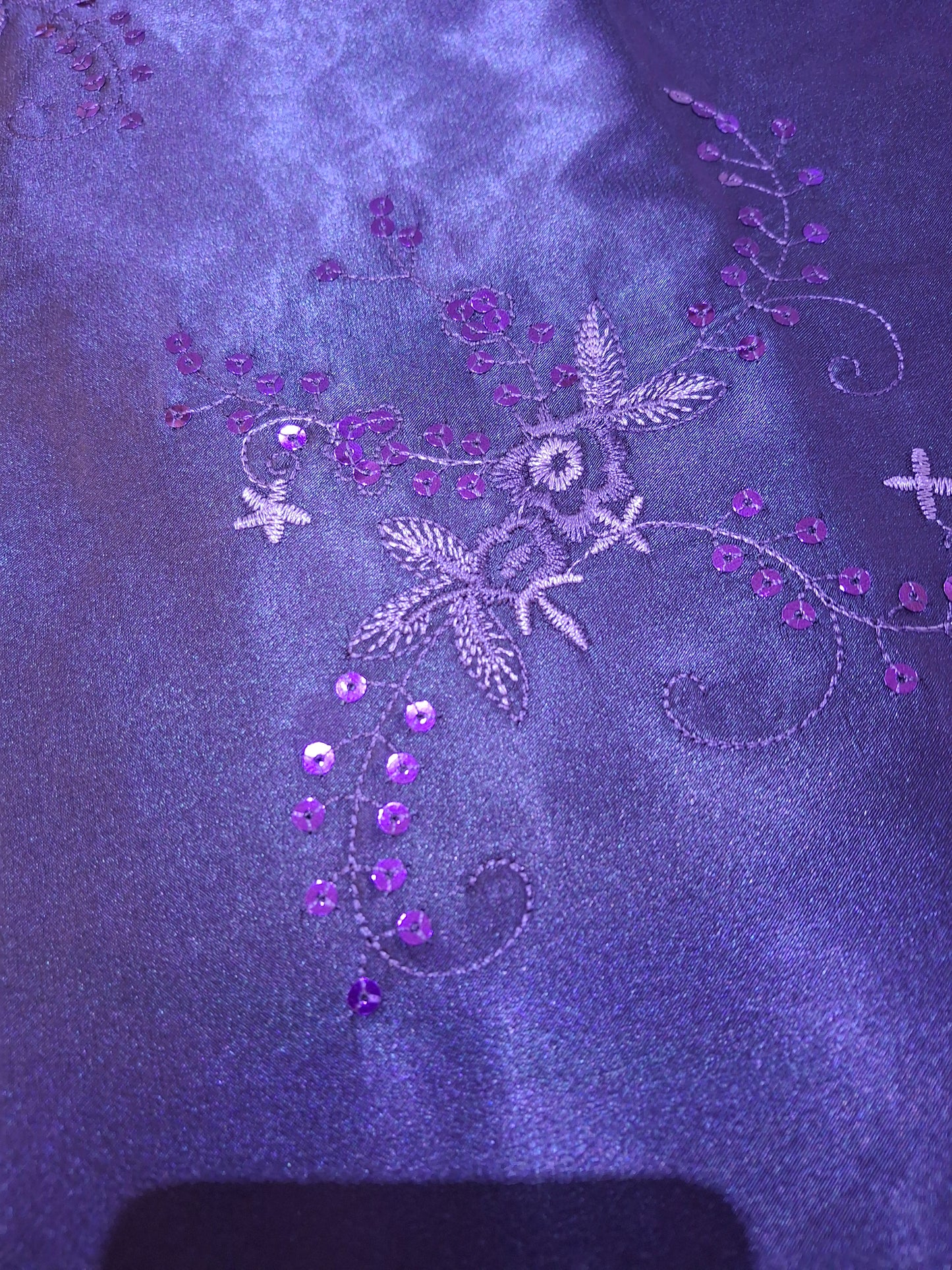 Sequins Embroidered Silk High Quality(4 meters)60"width