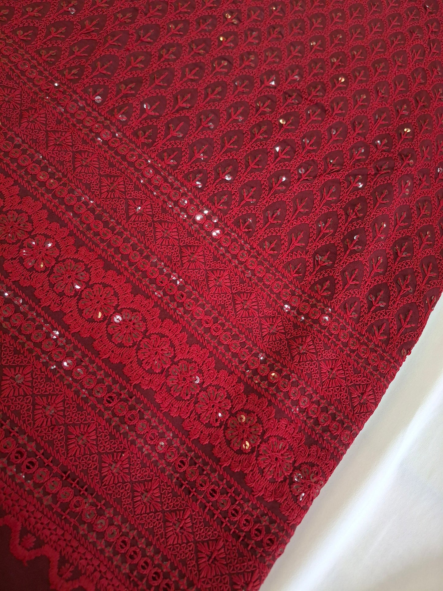 Embroidered Eyelet Cotton Fabric,2 meters