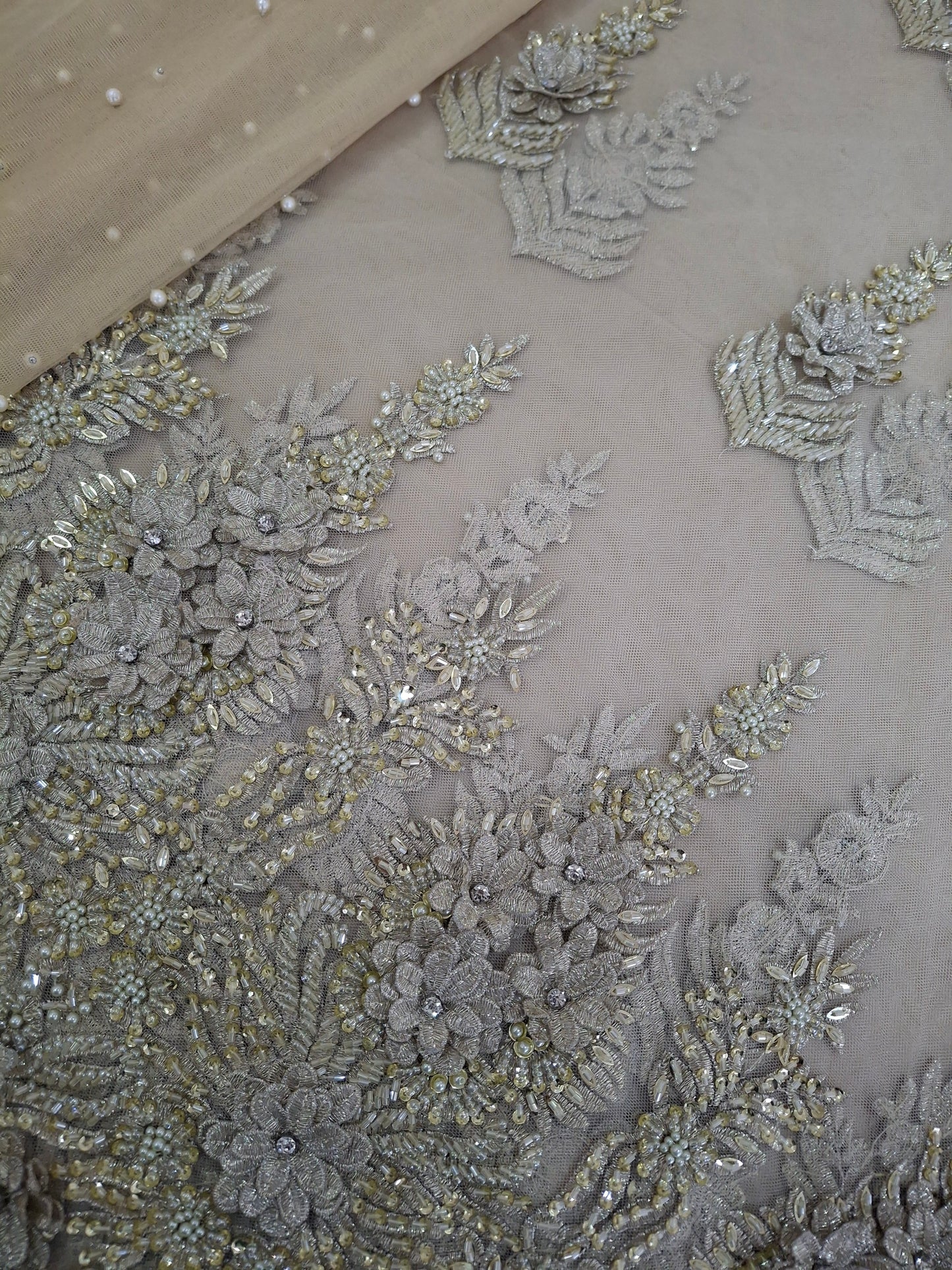 Cut Dana Heavy Embroidered Net,4 piece suit set