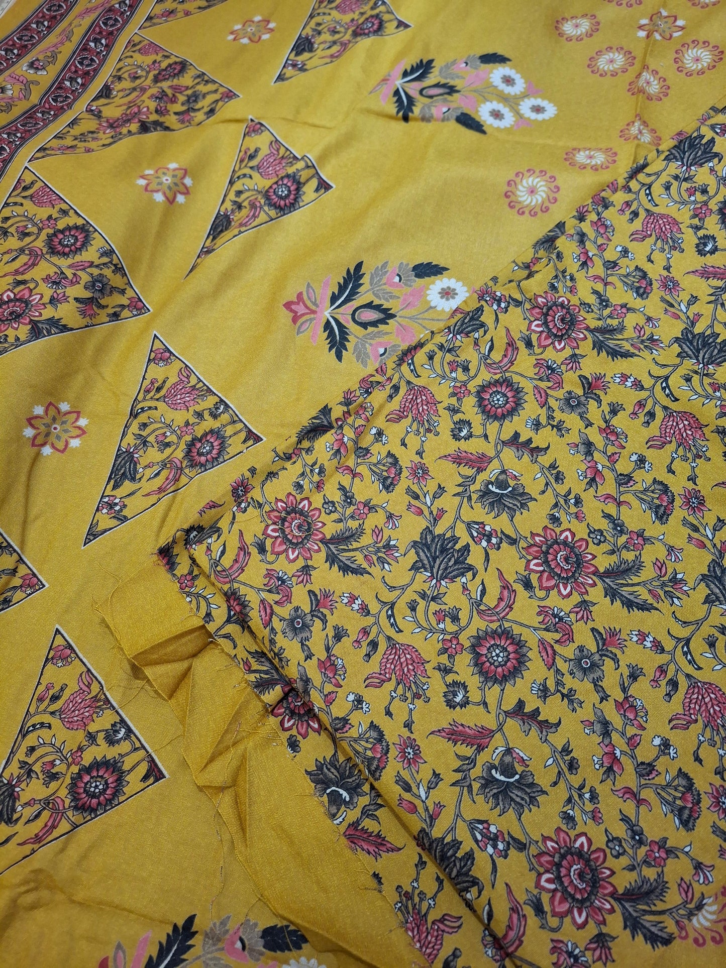 Alpiane Winter Warm Fabric Sunflower Bloom Print (3 piece suits)