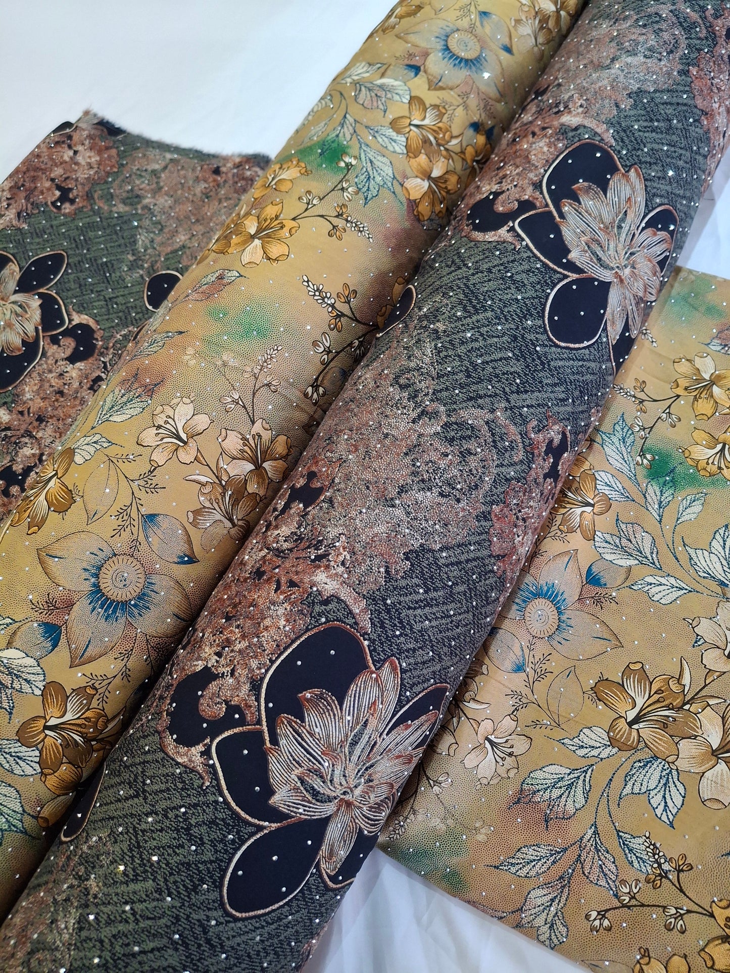 Printed Twill Viscose Marina Top Quality 60"width,4 meters