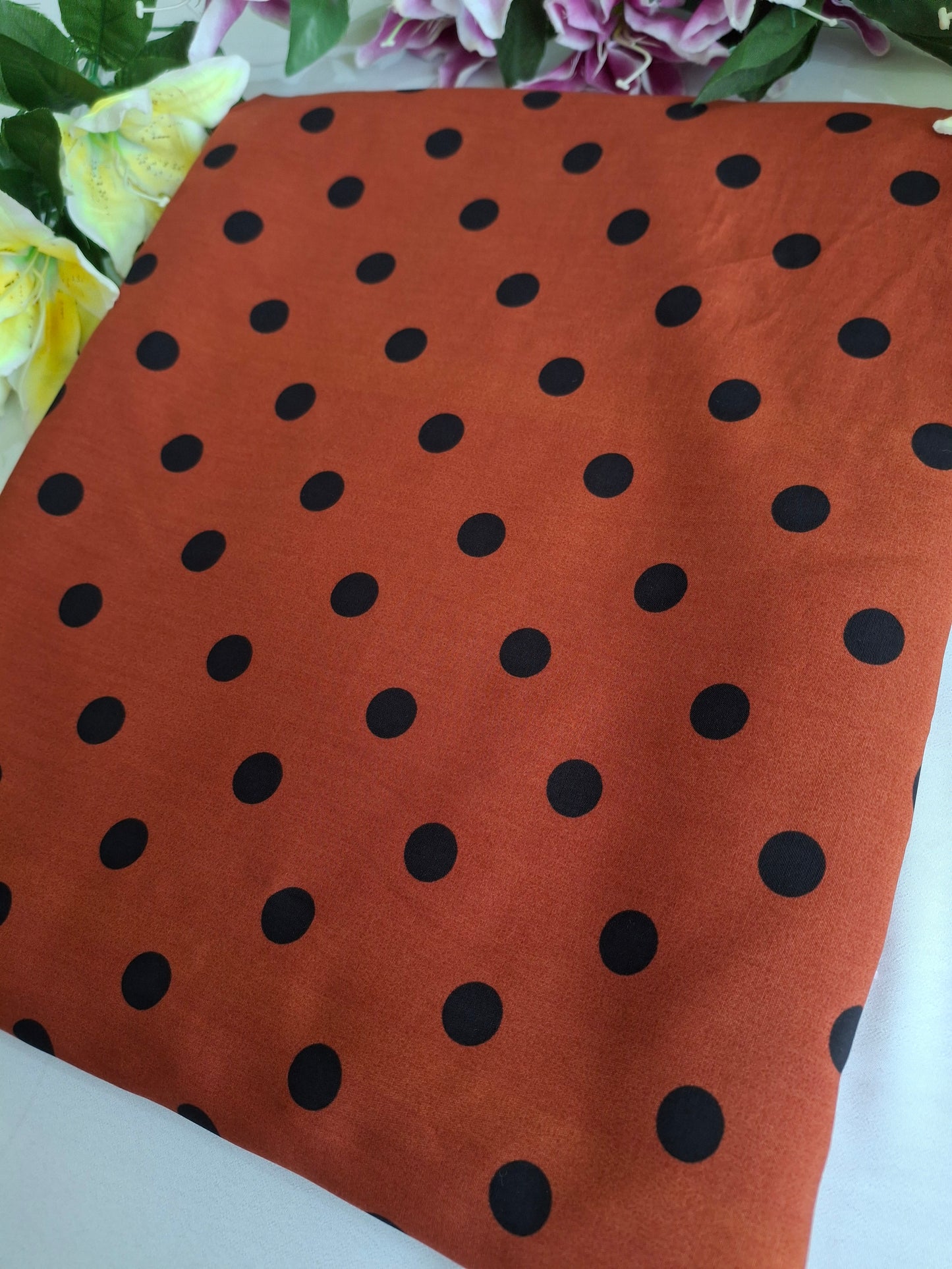 Viscose Polka Dot Fabric(4- meters)