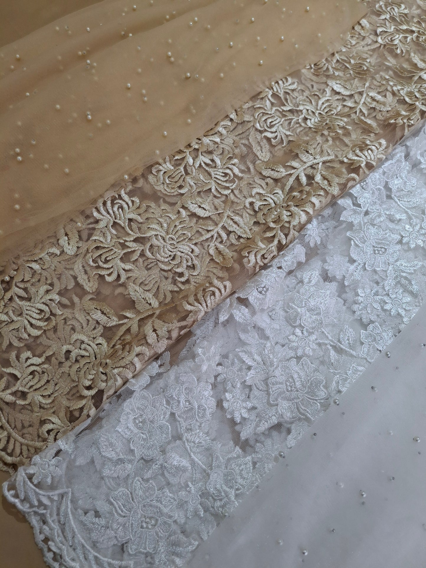 Net Lace Embroidered (4 piece suit set)