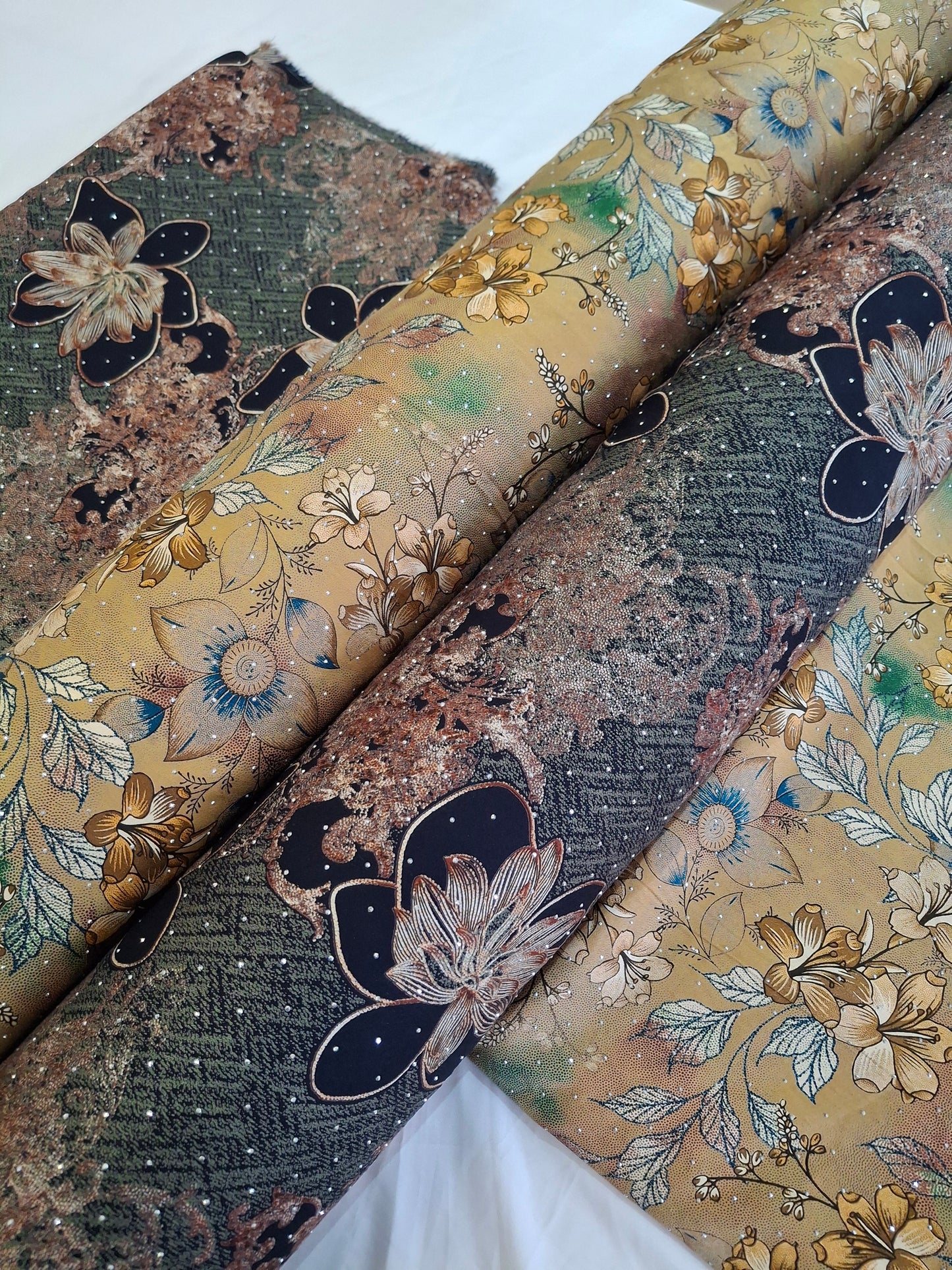 Printed Twill Viscose Marina Top Quality 60"width,4 meters