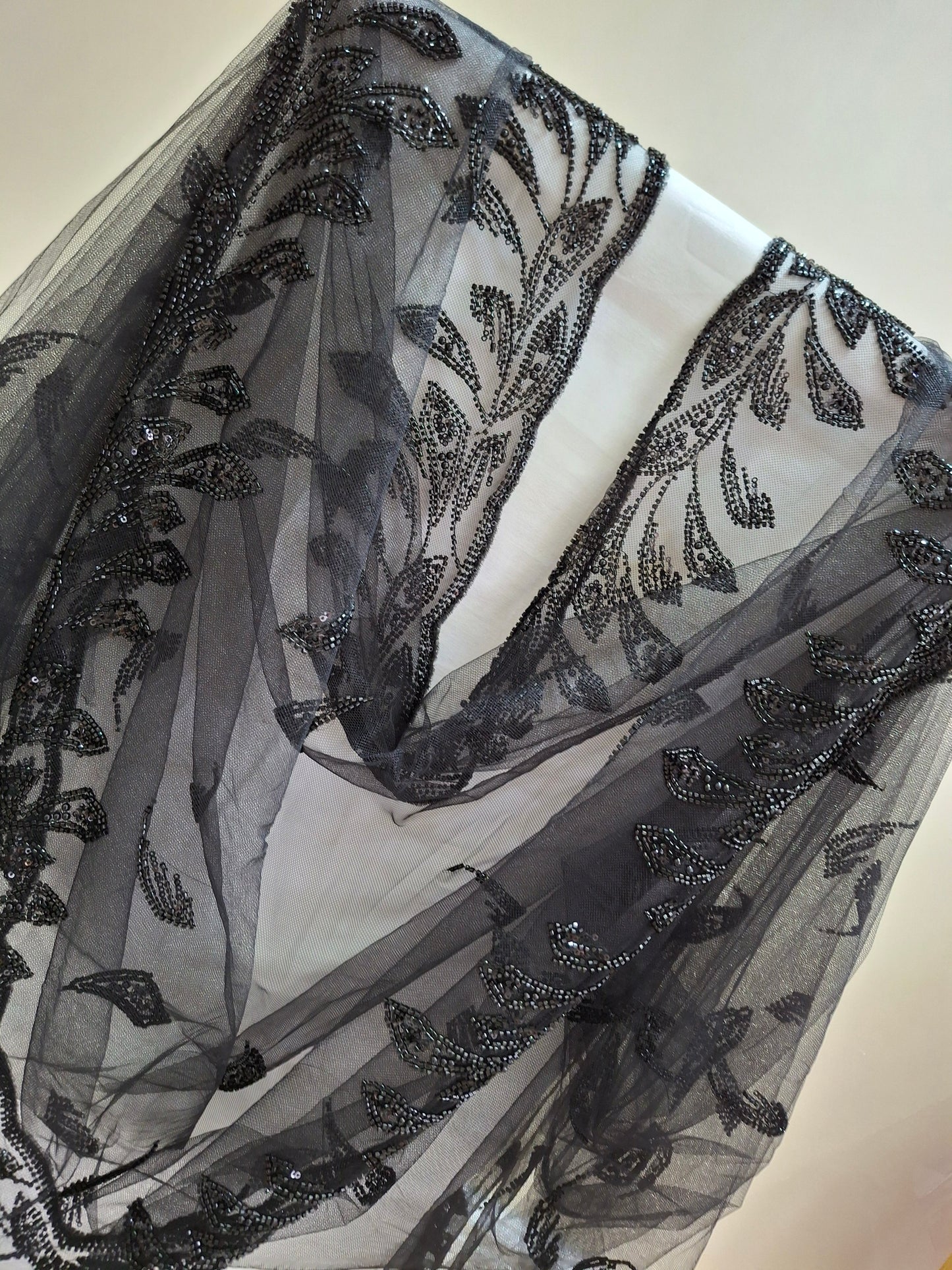 Cut Dana,Net Dupatta Heavy Embroidered Sequins (2.3 meters)