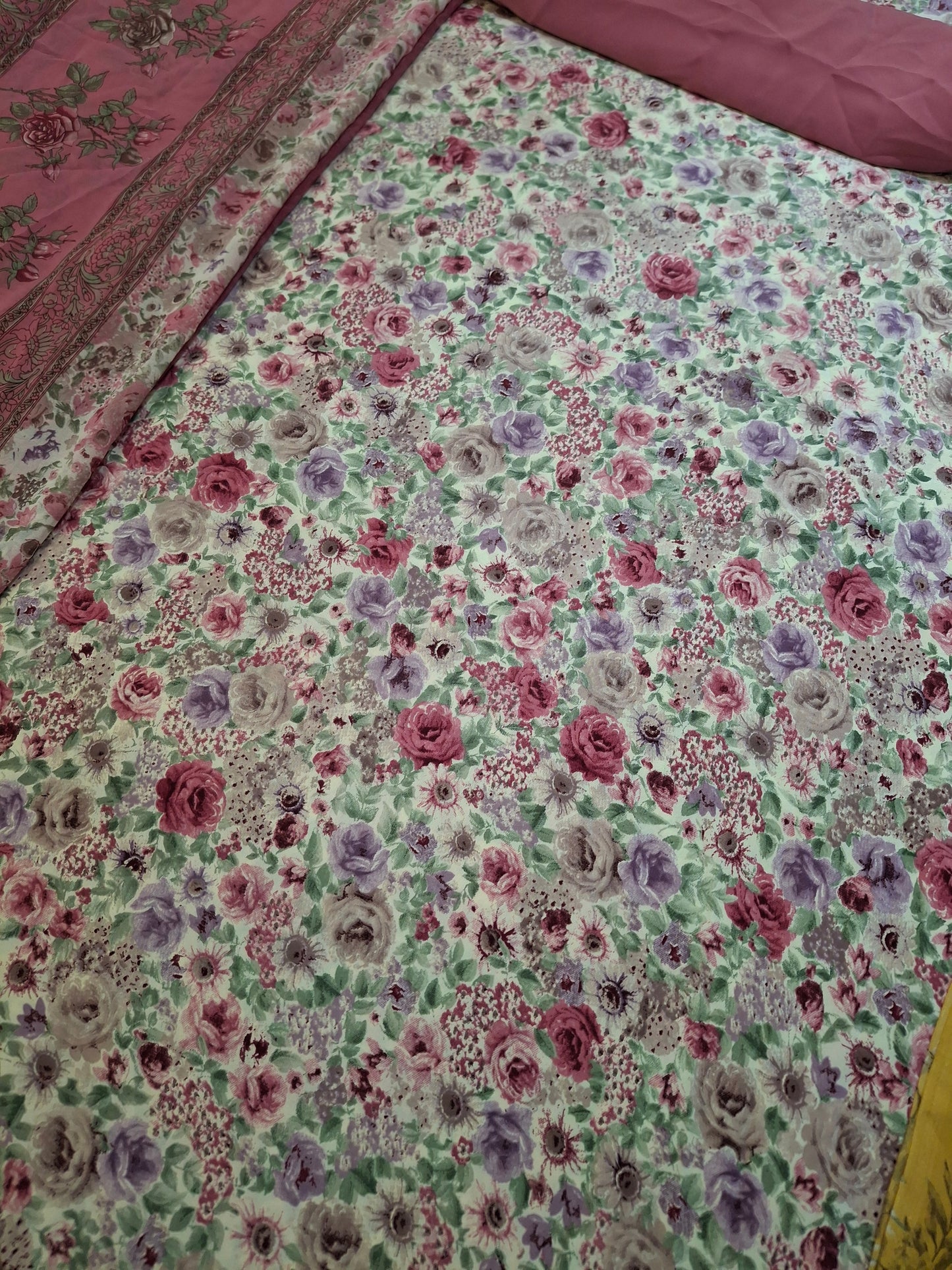 Original Vishali and Printed Chiffon Georgette(3 pieces suit set with lining)