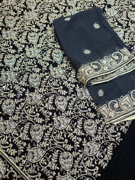 Best Quality Micro Velvet 9000 Unstitched 3 piece suit set