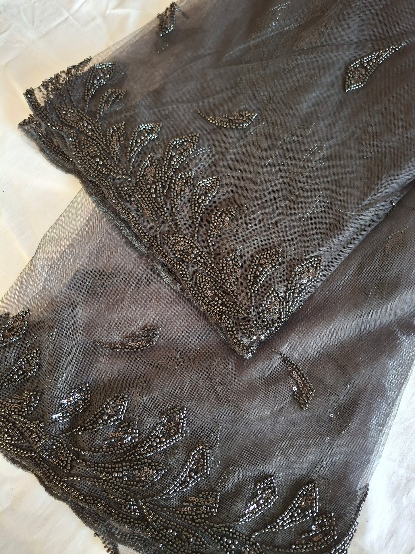 Cut Dana,Net Dupatta Heavy Embroidered Sequins (2.3 meters)