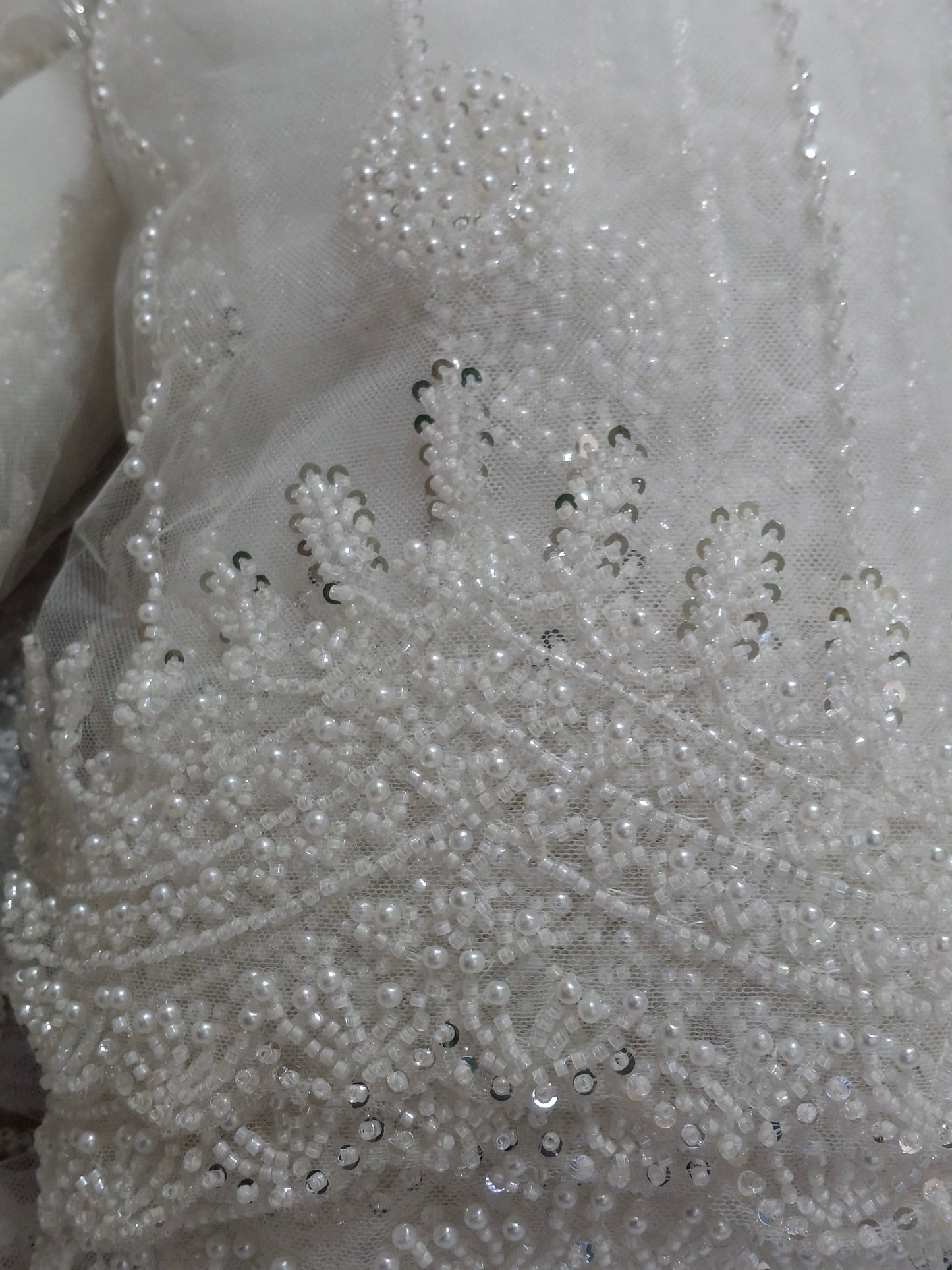 Cut Dana,Net Dupatta Heavy Embroidered Sequins (2.3 meters)