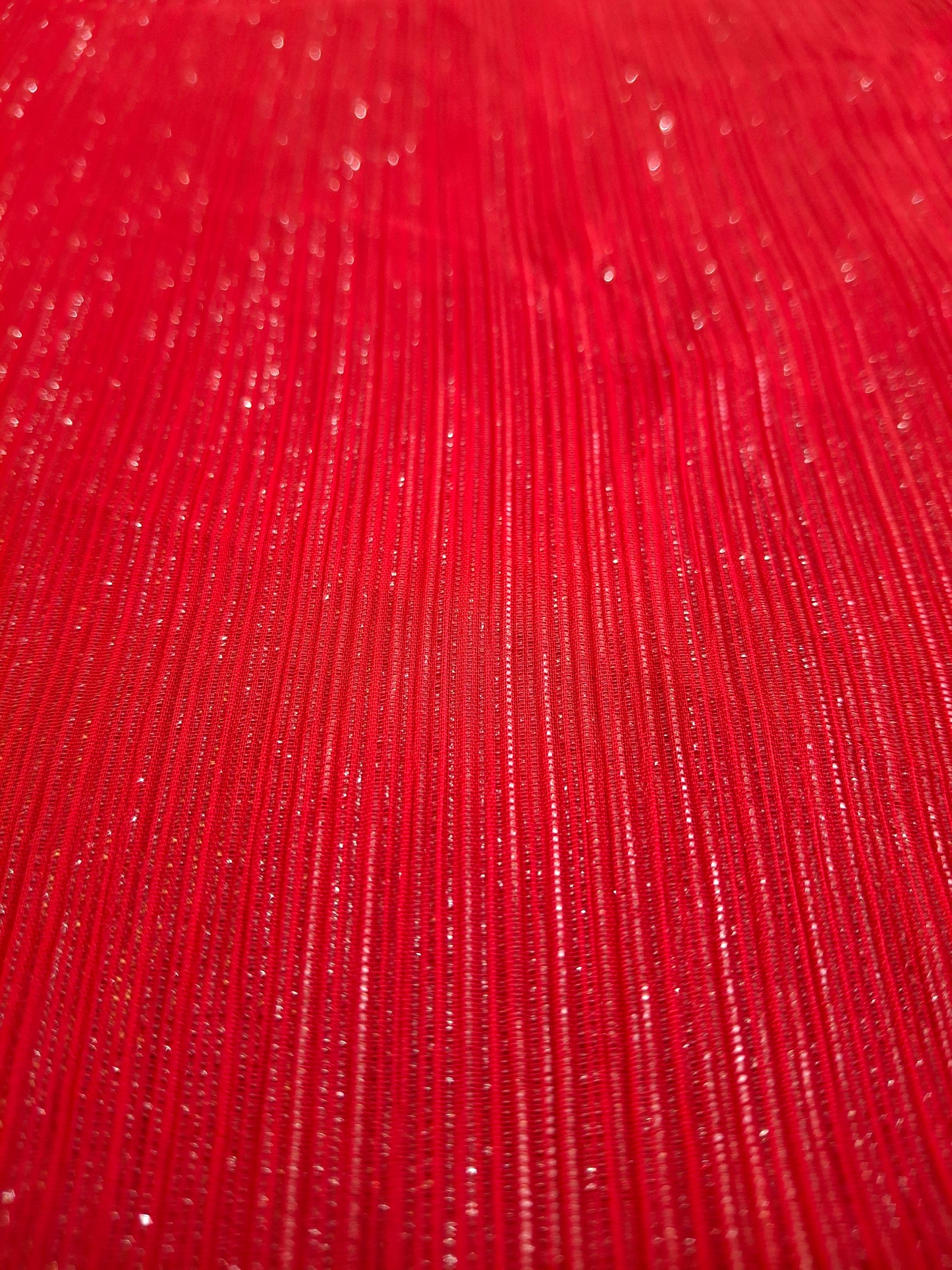 Red Shimmer Crinkle Fabric (sold by the meters)