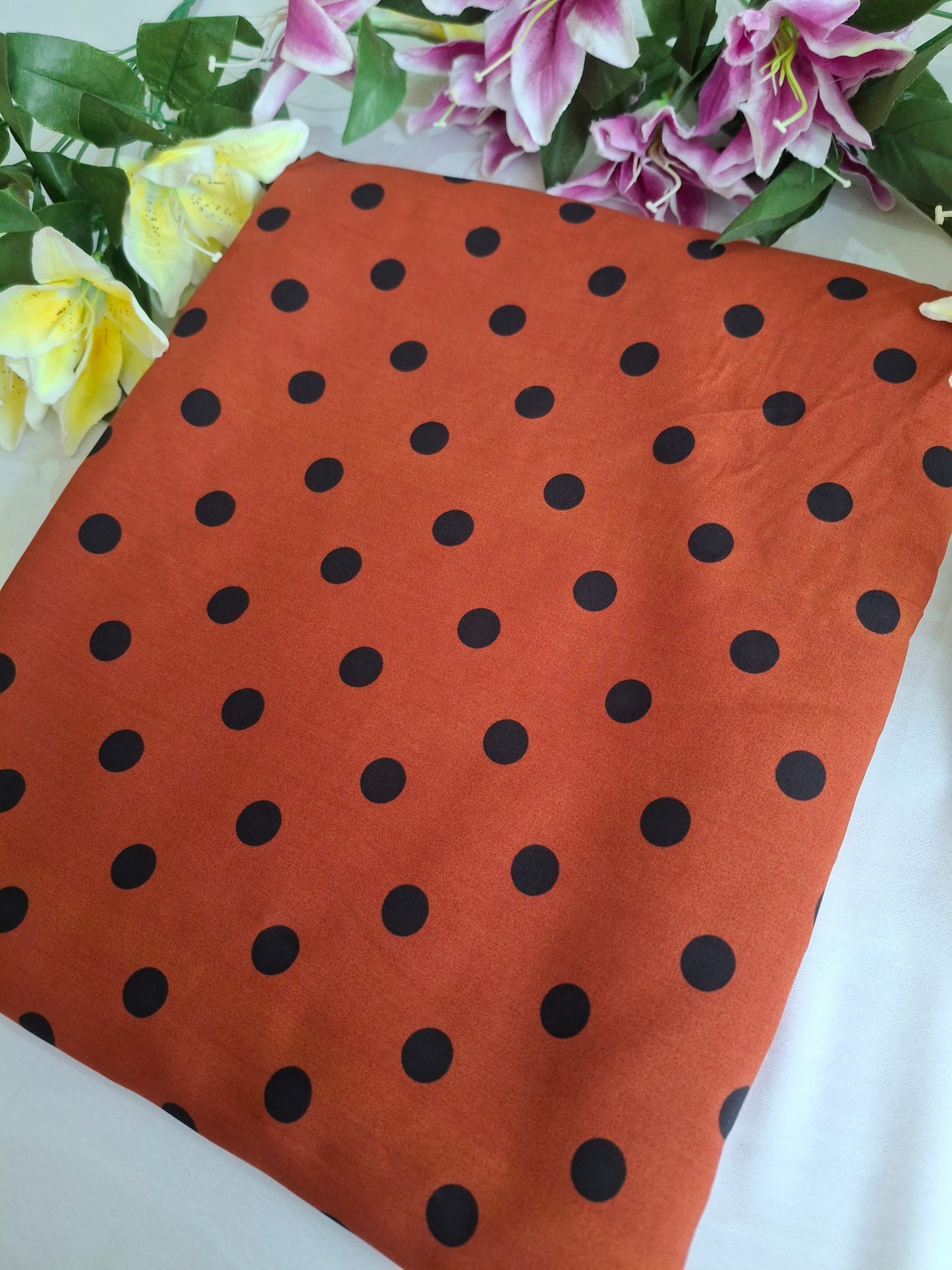 Viscose Polka Dot Fabric(4- meters)