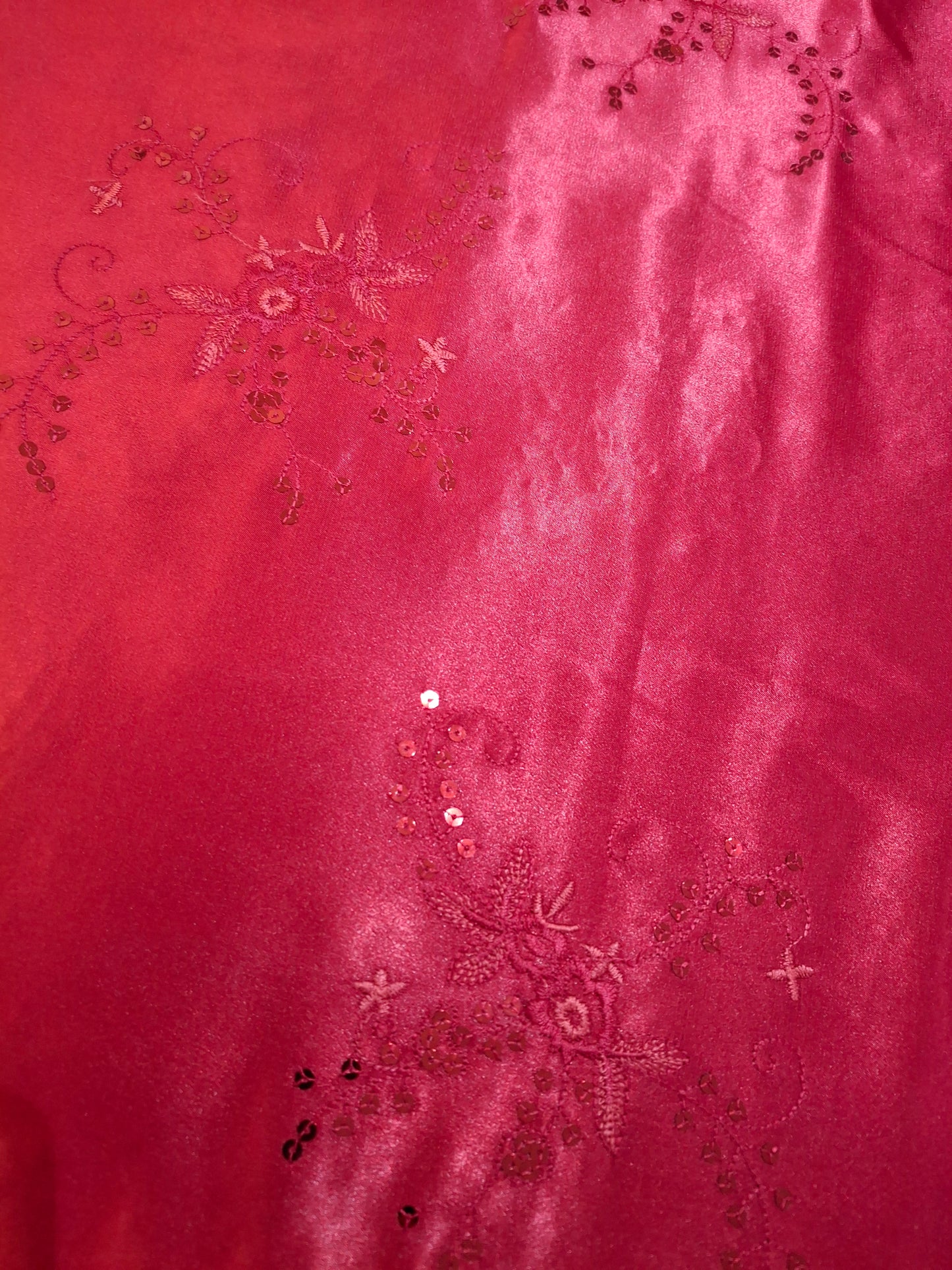 Sequins Embroidered Silk High Quality(4 meters)60"width