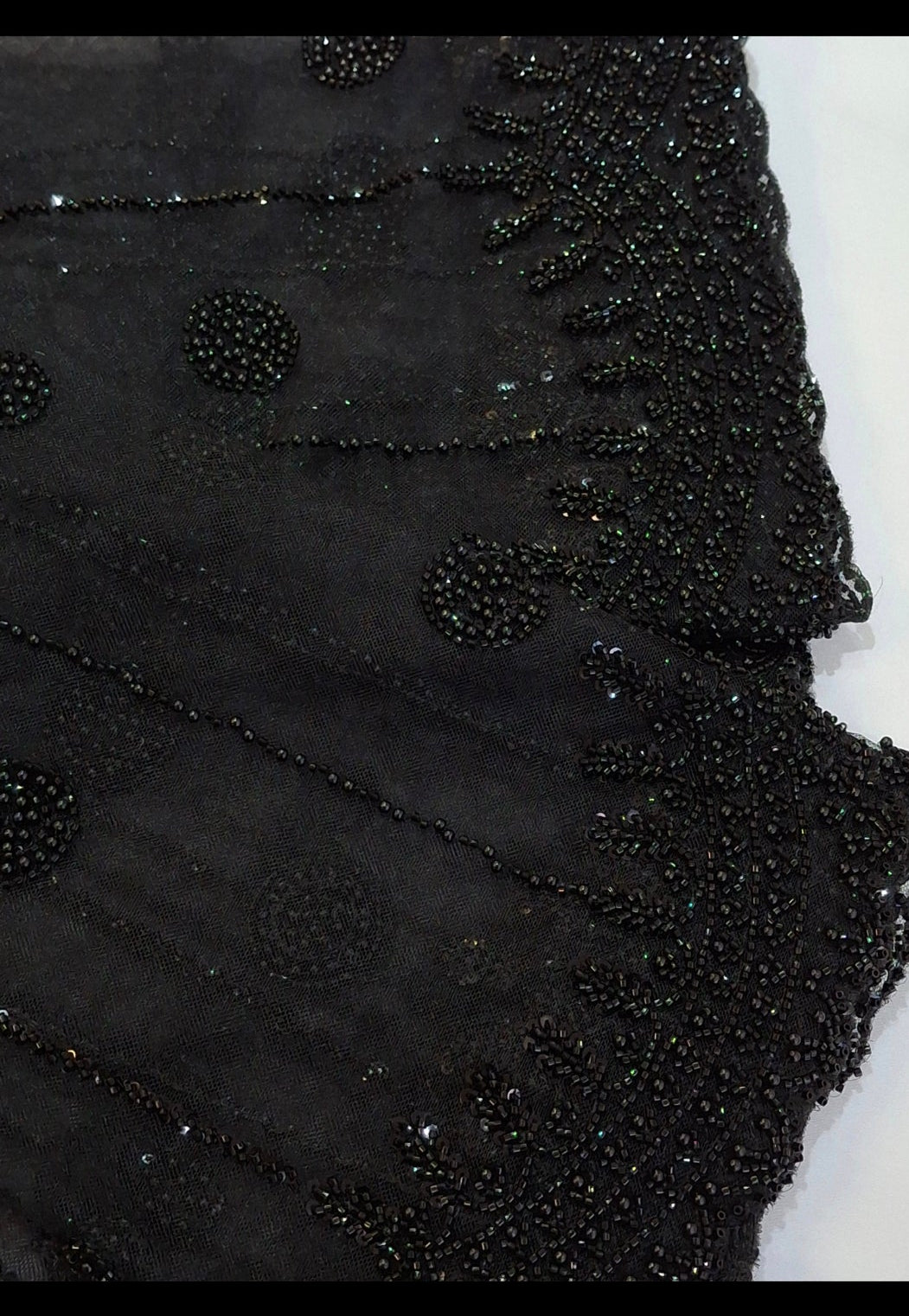 Cut Dana Heavy Diamond Embroidered Net(sold by the meters)