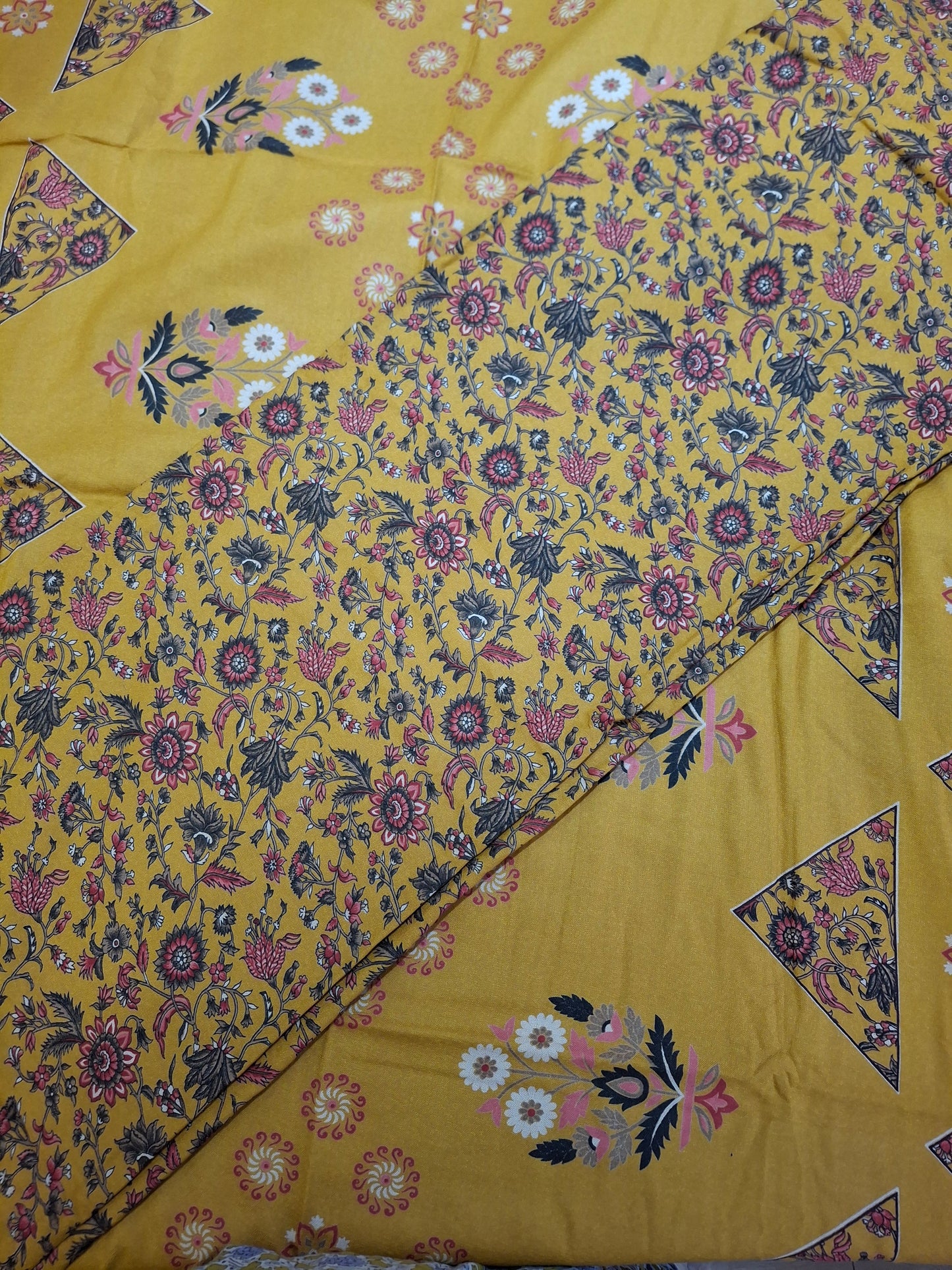 Alpiane Winter Warm Fabric Sunflower Bloom Print (3 piece suits)