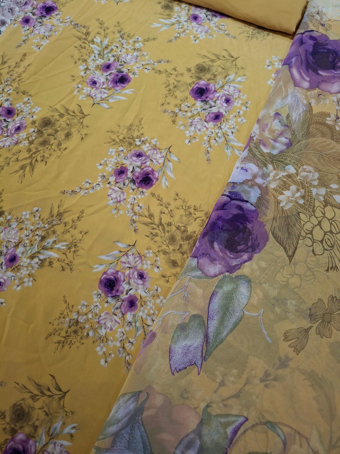 Original Vishali and Printed Chiffon Georgette(3 pieces suit set with lining)