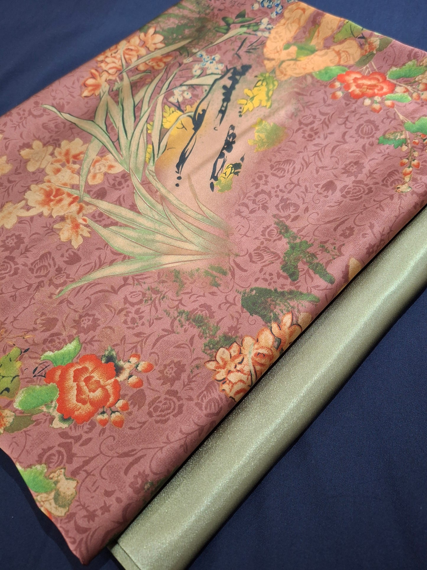 Printed Silk High Quality Full Suit Set,4 Meters Each,60"width