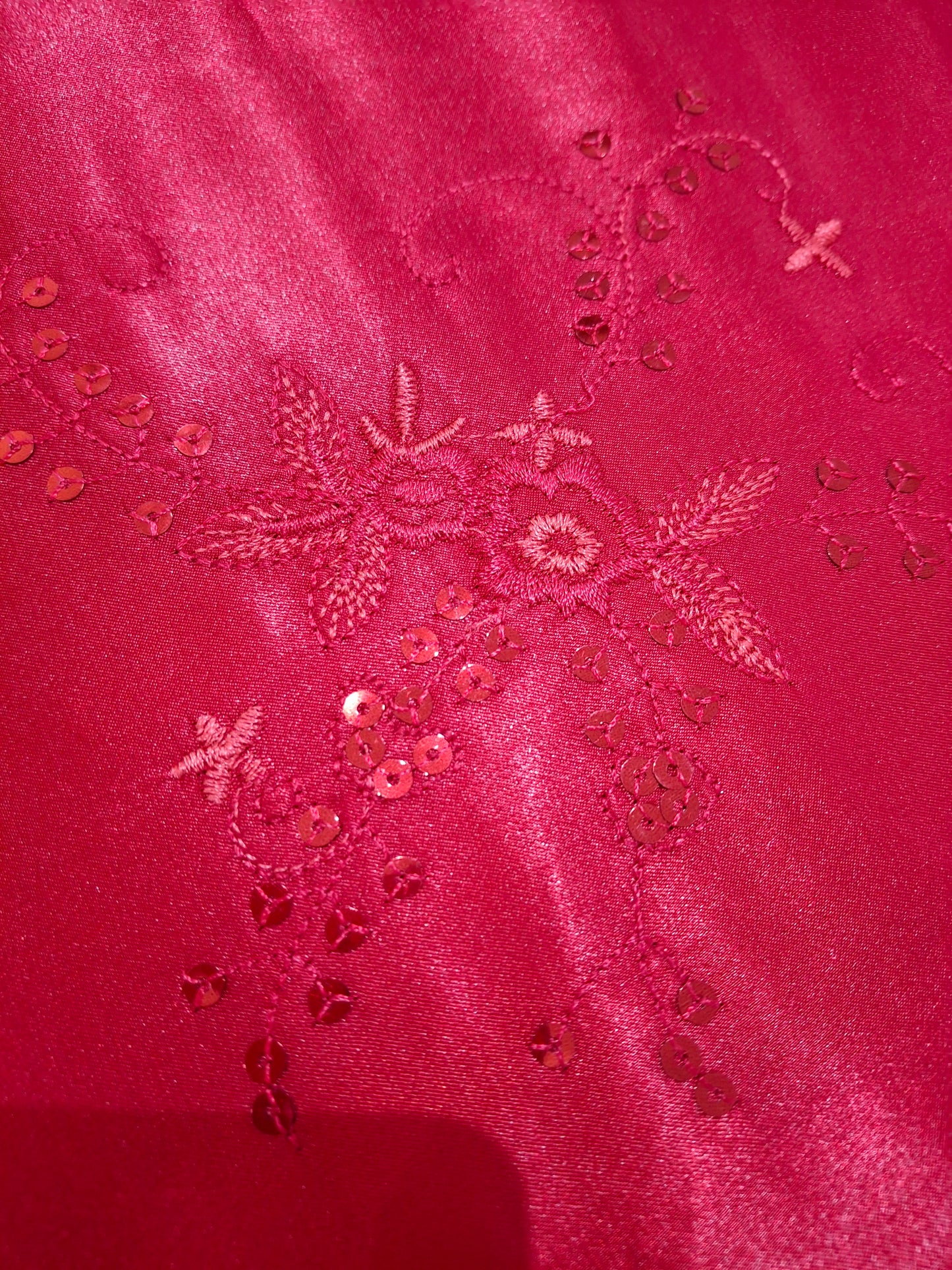 Sequins Embroidered Silk High Quality(4 meters)60"width