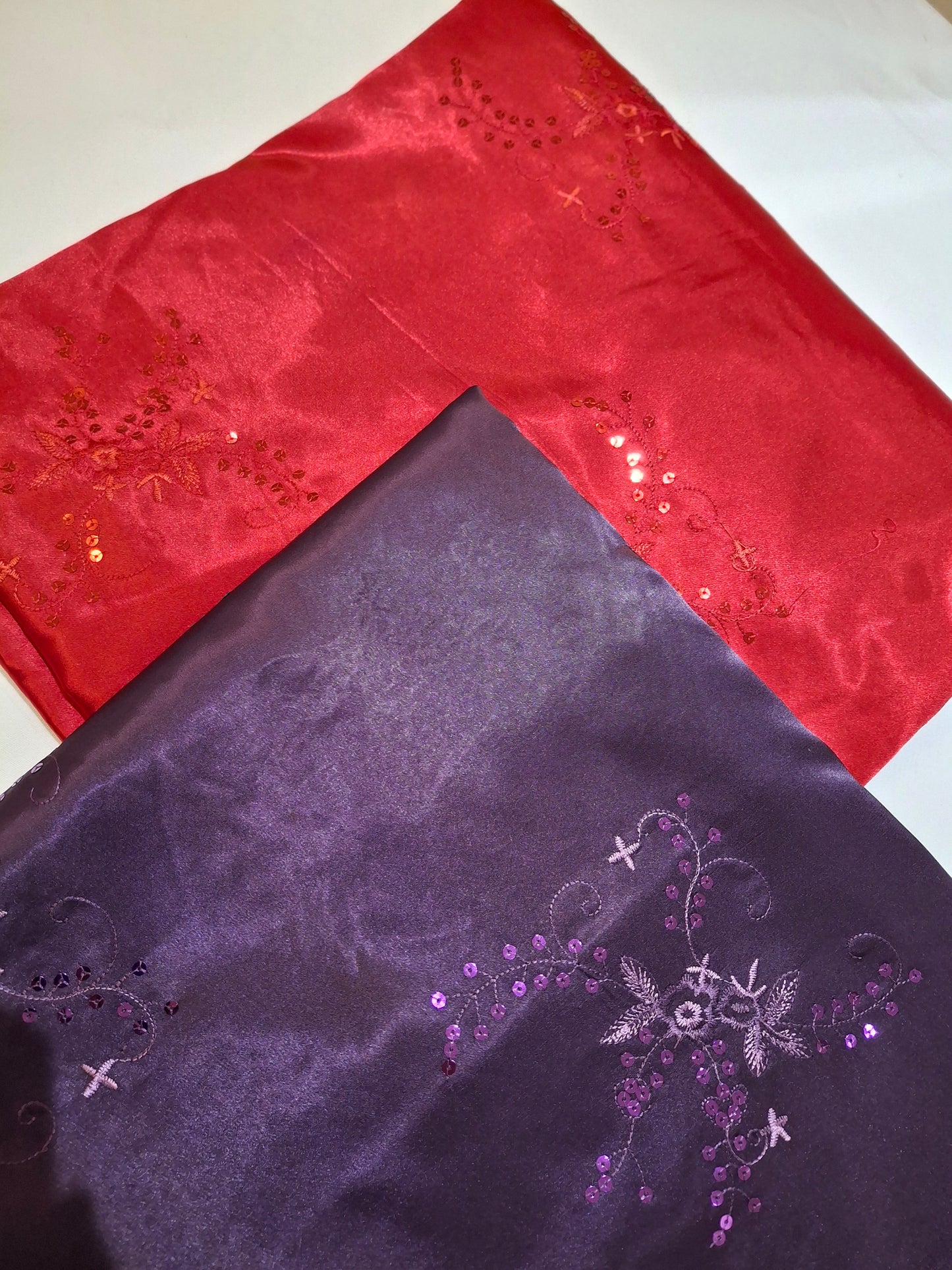 Sequins Embroidered Silk High Quality(4 meters)60"width