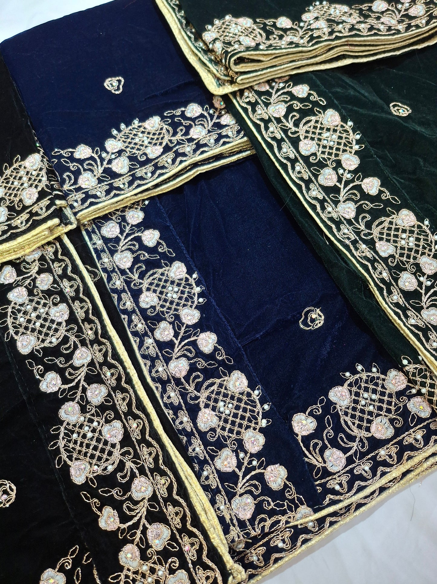 Micro Velvet Embroidered Shawls For Ladies Best Quality